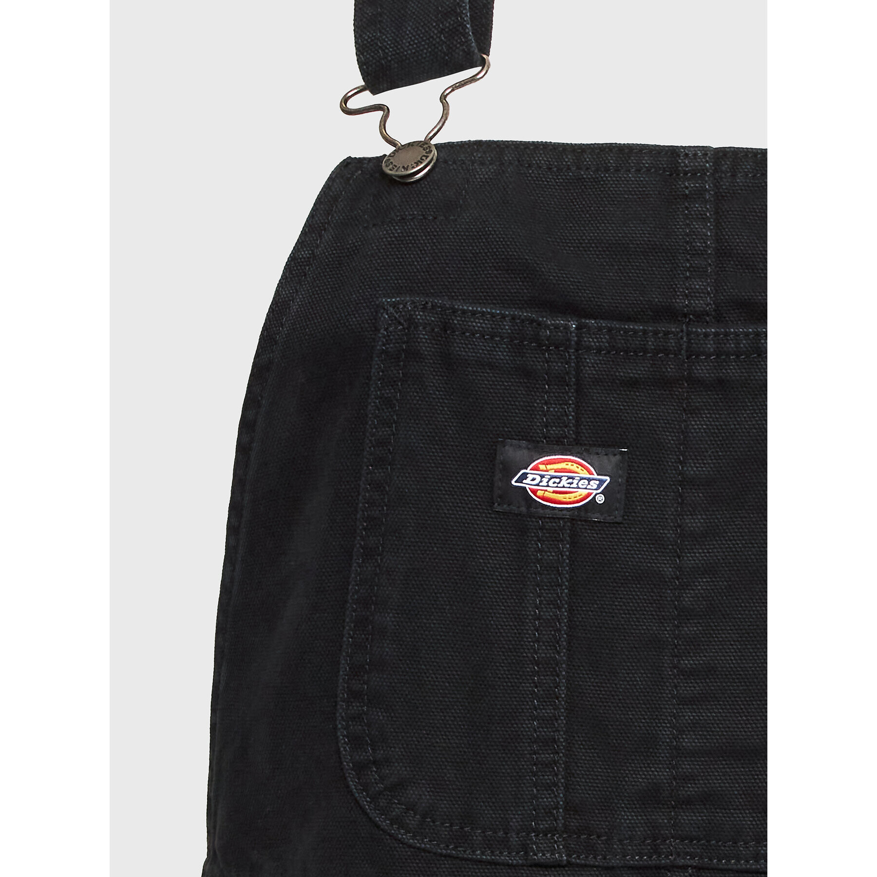 Dickies Jeans hlače z naramnicami Duck Canvas DK0A4XPT Črna Regular Fit - Pepit.si