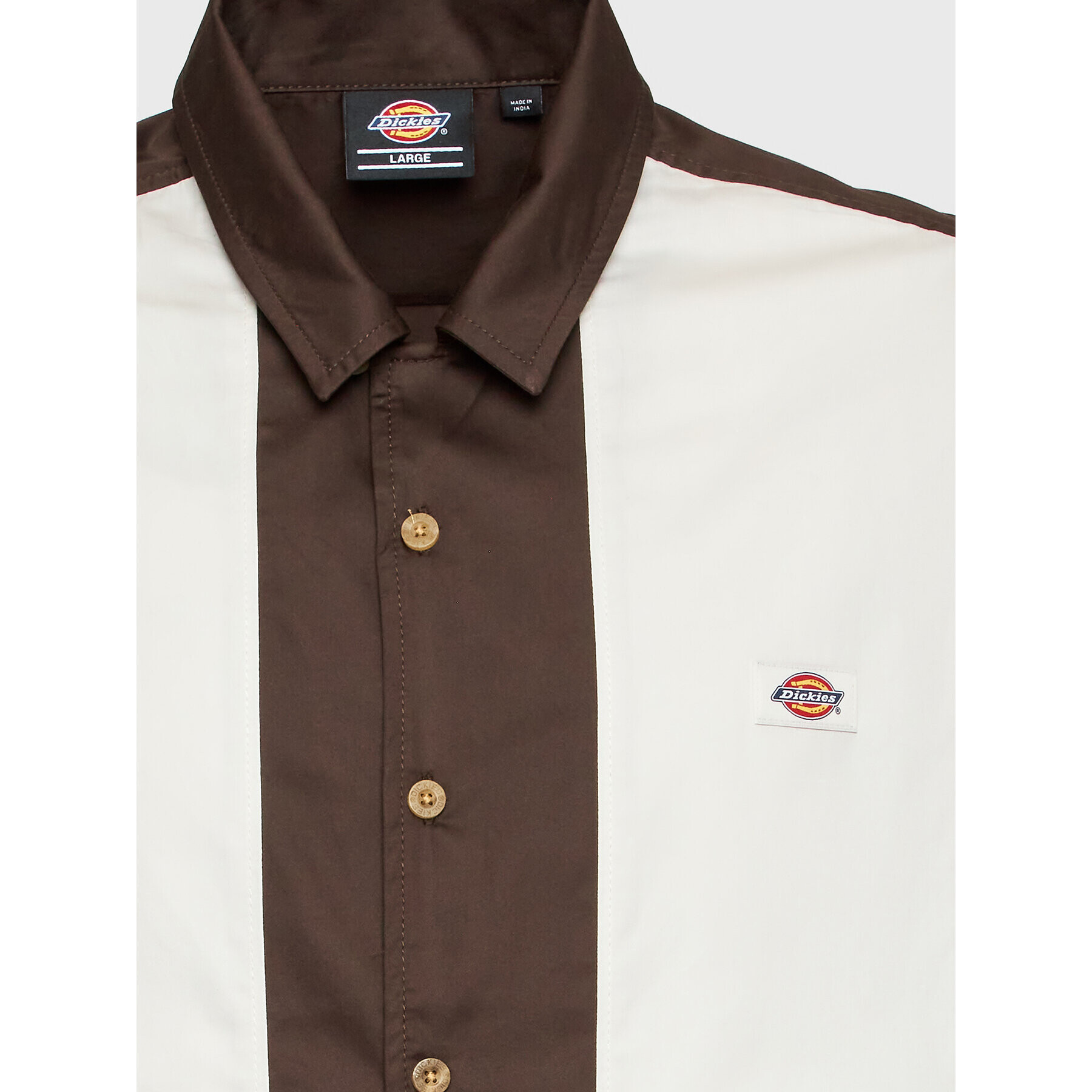 Dickies Srajca Westover DK0A4Y7MDBX Rjava Regular Fit - Pepit.si