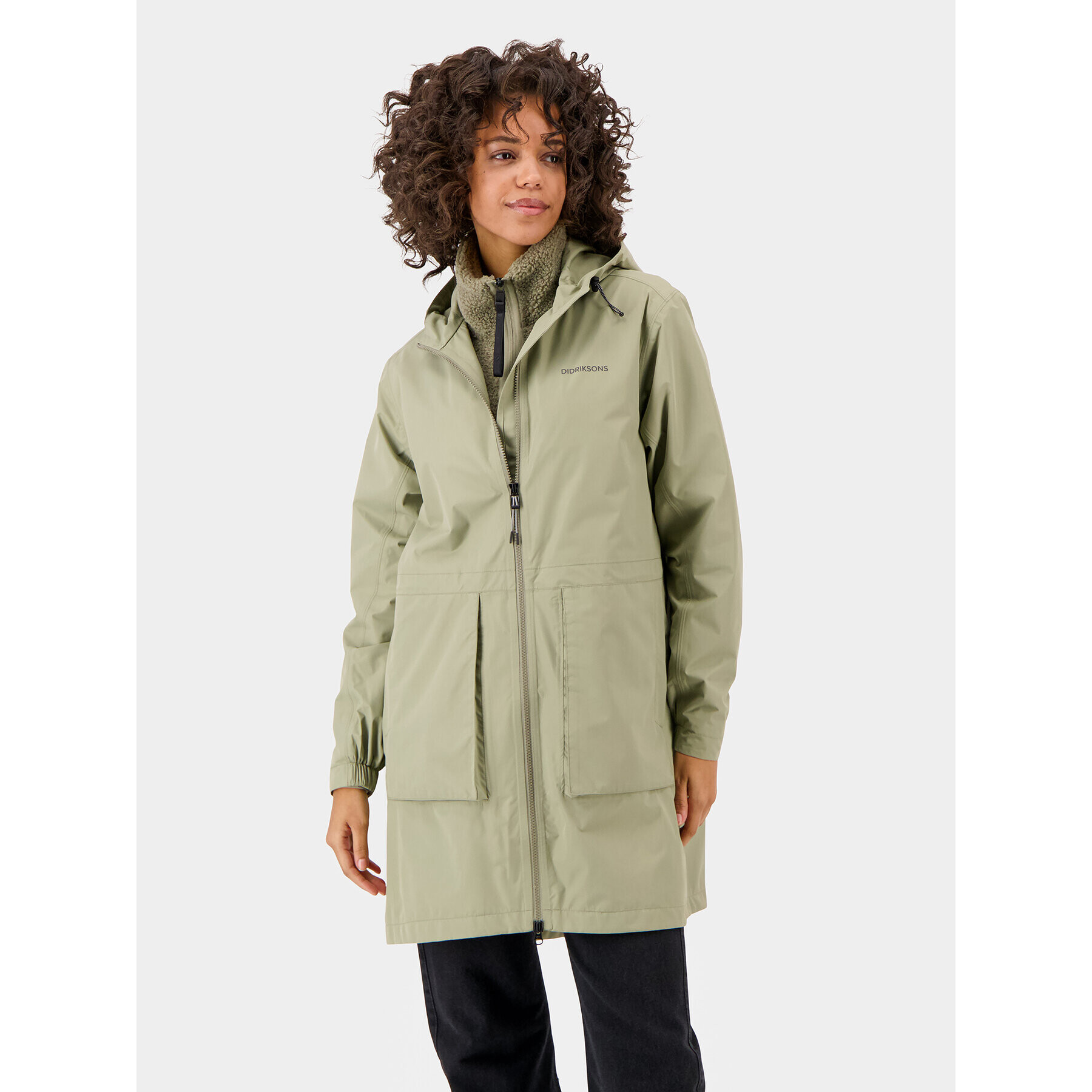 Didriksons Parka Bella 504648 Zelena Regular Fit - Pepit.si