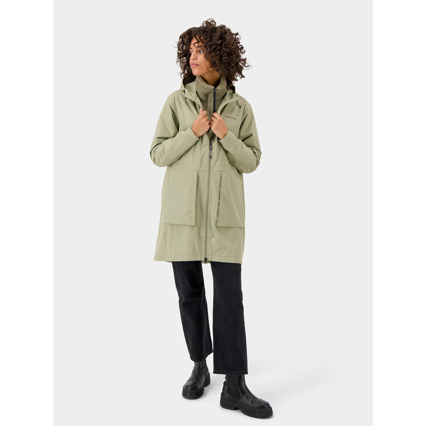 Didriksons Parka Bella 504648 Zelena Regular Fit - Pepit.si