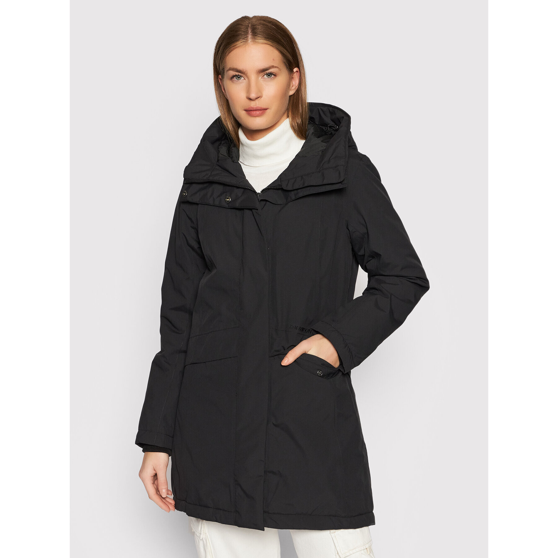 Didriksons Parka Cajsa 503908 Črna Regular Fit - Pepit.si