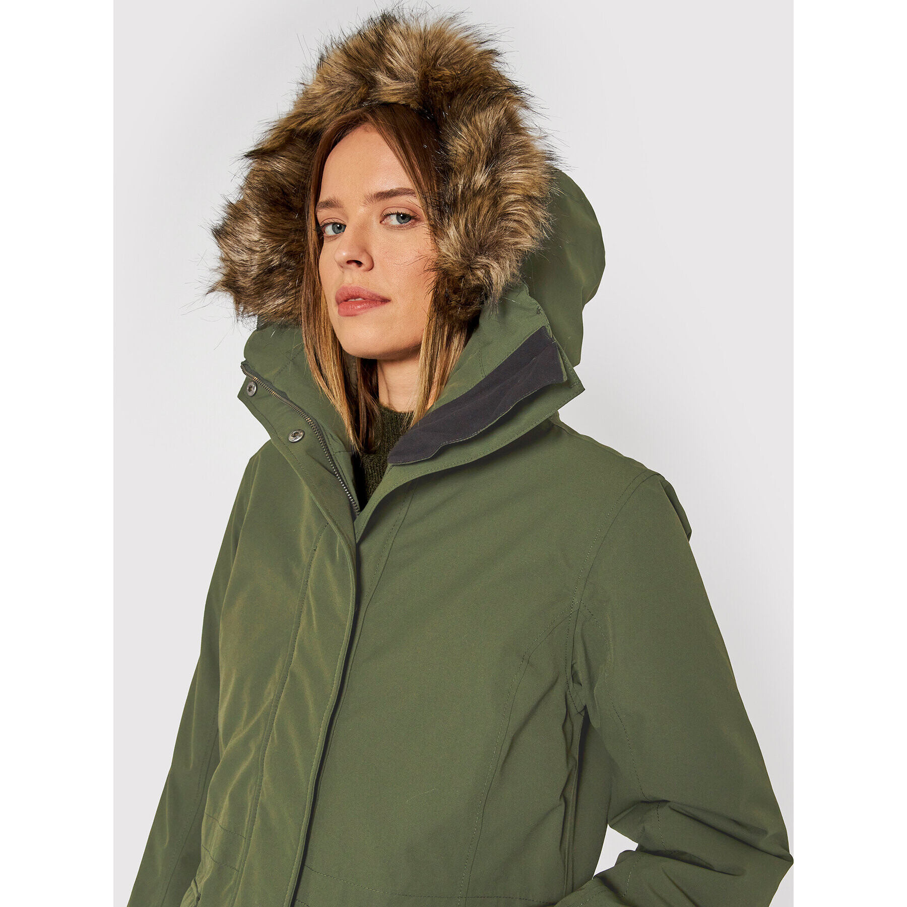 Didriksons Parka Ellen 503870 Zelena Regular Fit - Pepit.si