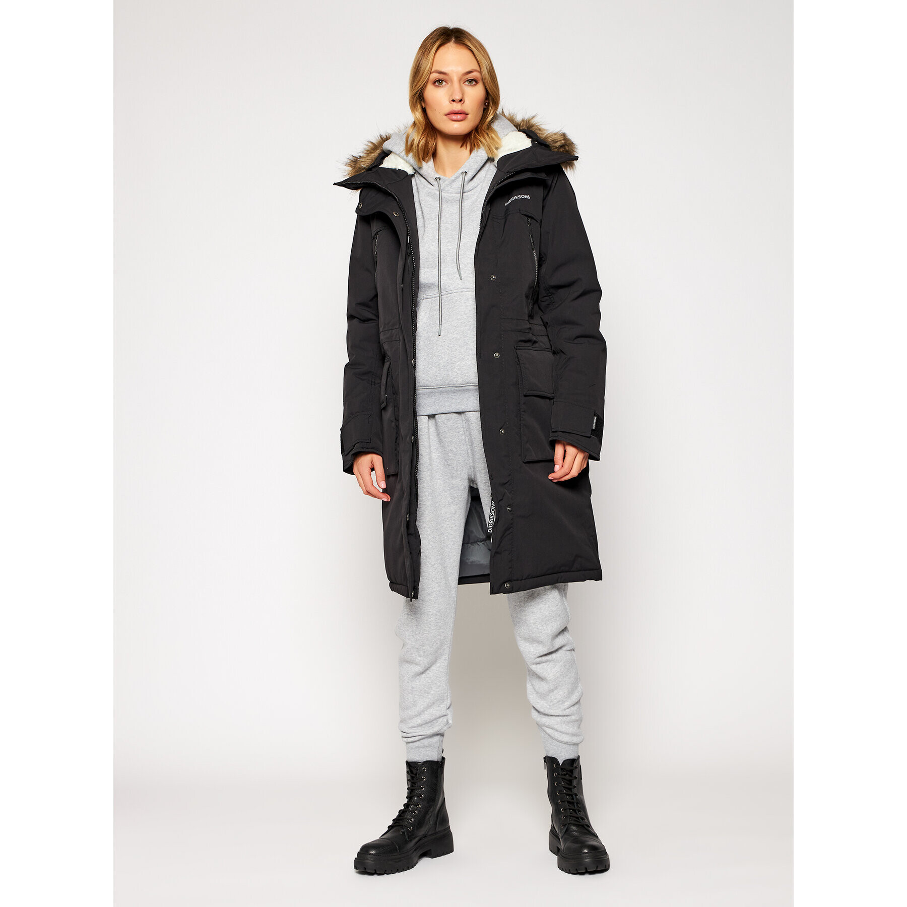 Didriksons Parka Leona 503157 Črna Classic Fit - Pepit.si