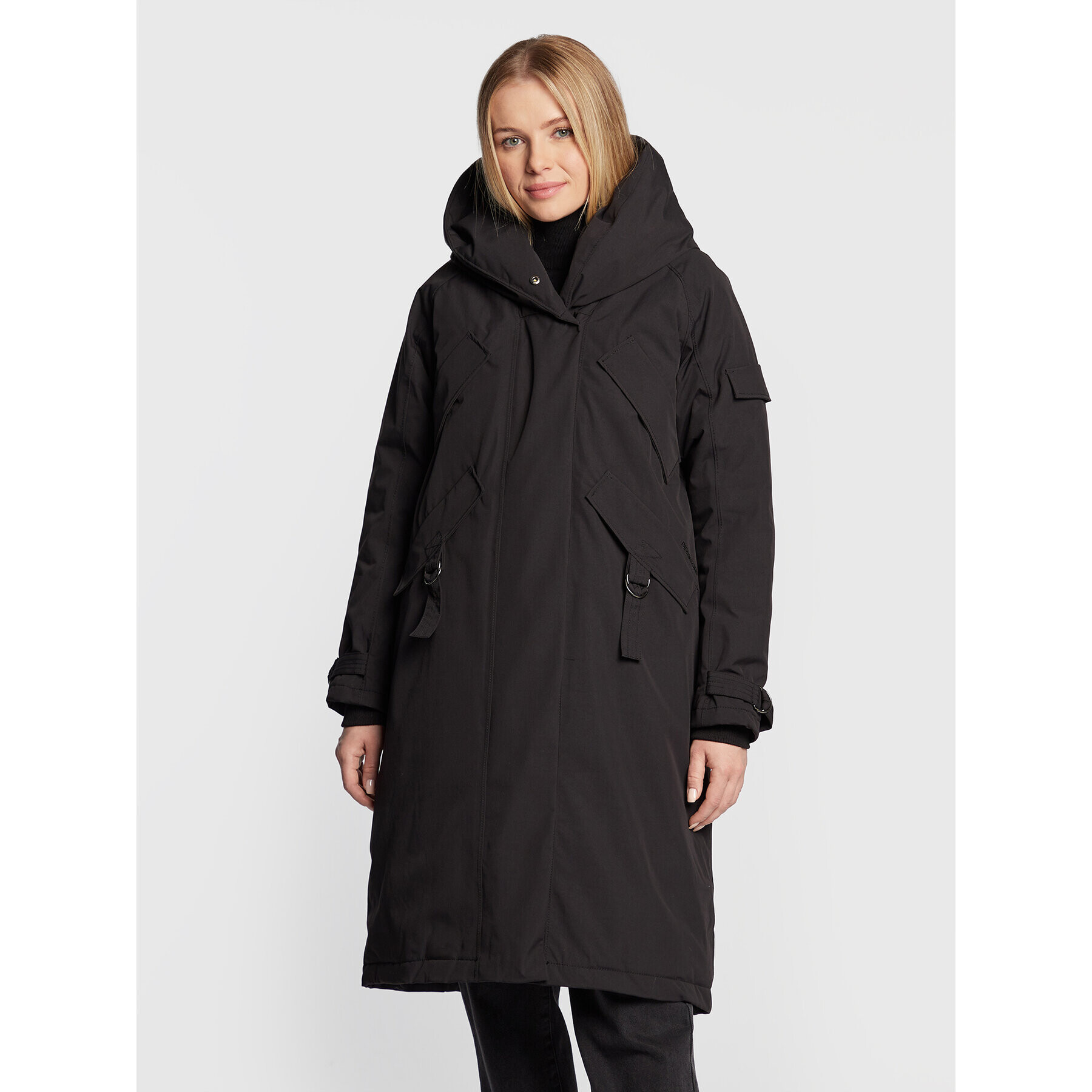 Didriksons Parka Li 504490 Črna Relaxed Fit - Pepit.si