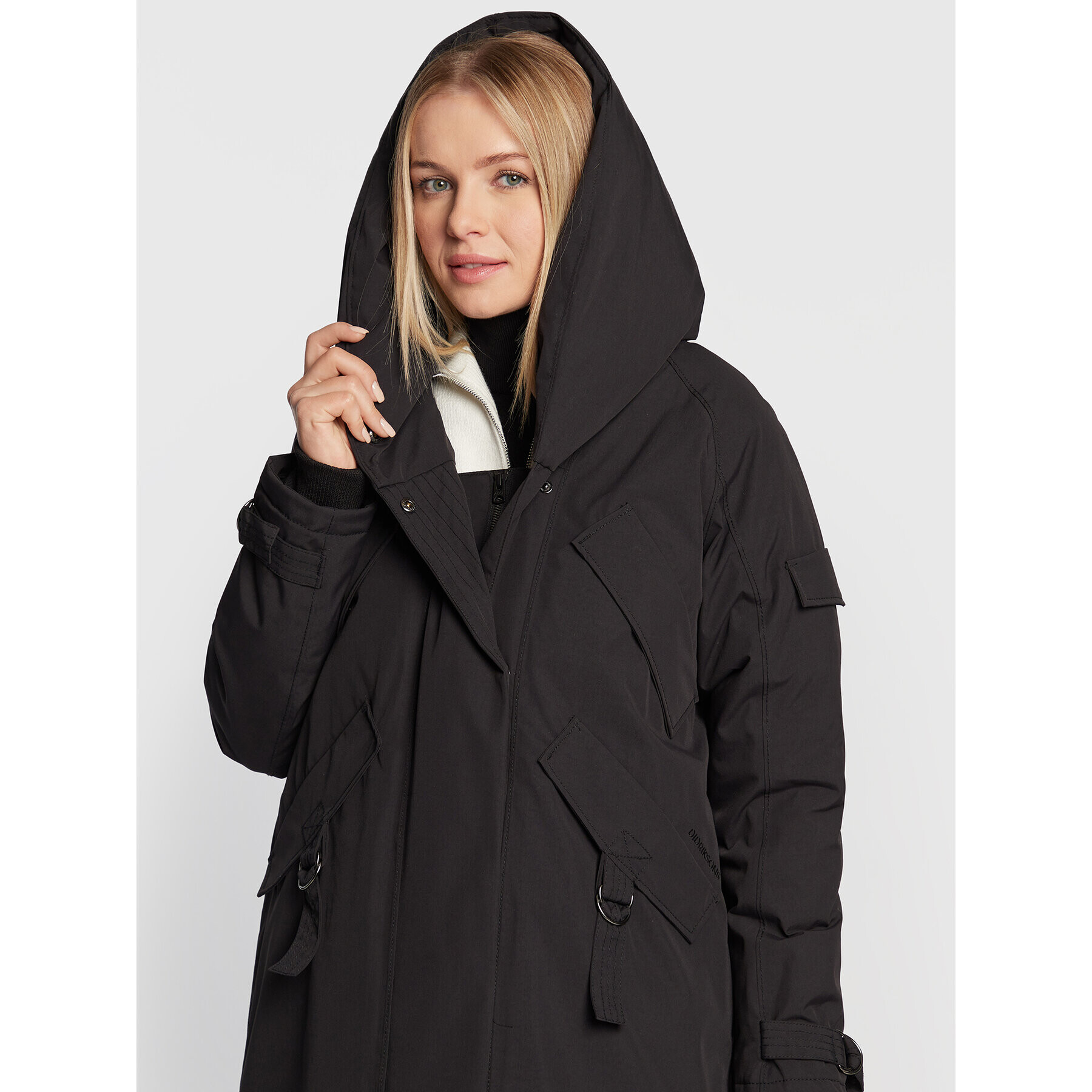 Didriksons Parka Li 504490 Črna Relaxed Fit - Pepit.si