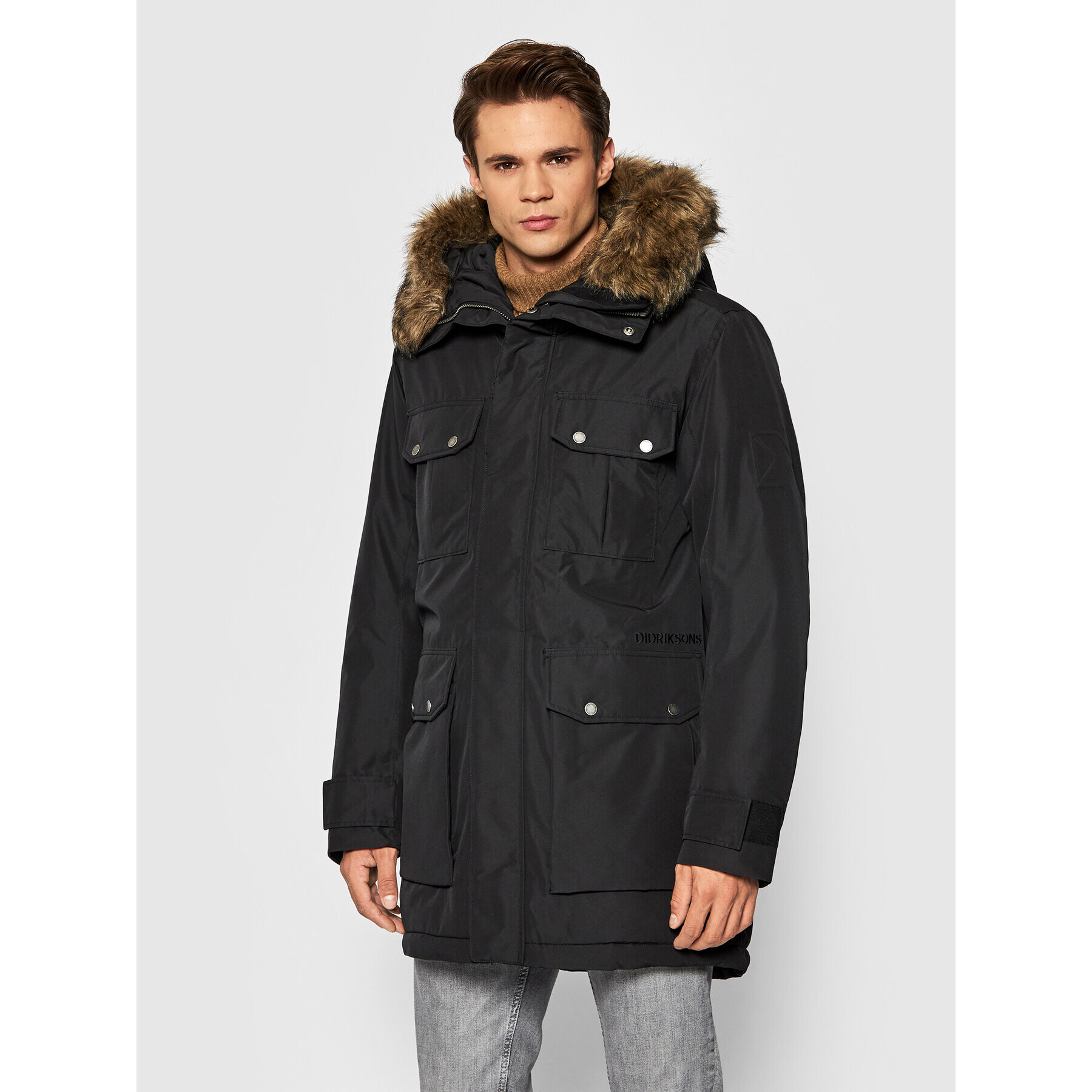 Didriksons Parka Reidar 503914 Črna Regular Fit - Pepit.si