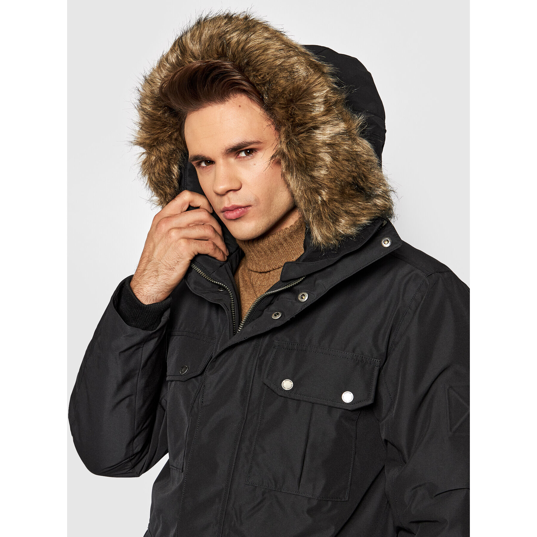 Didriksons Parka Reidar 503914 Črna Regular Fit - Pepit.si