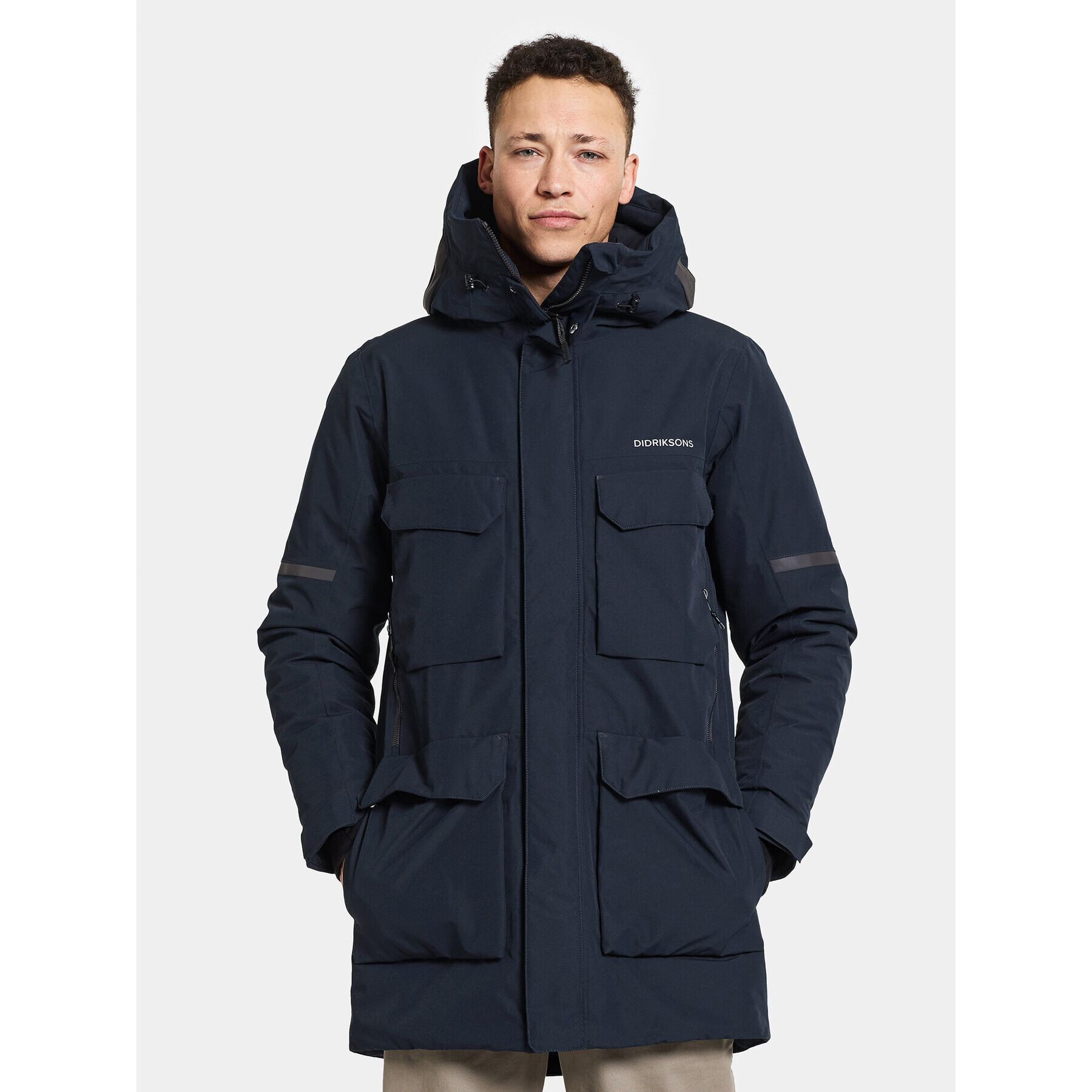 Didriksons Zimska jakna Drew Usx Parka 7 504853 Mornarsko modra Standard Fit - Pepit.si