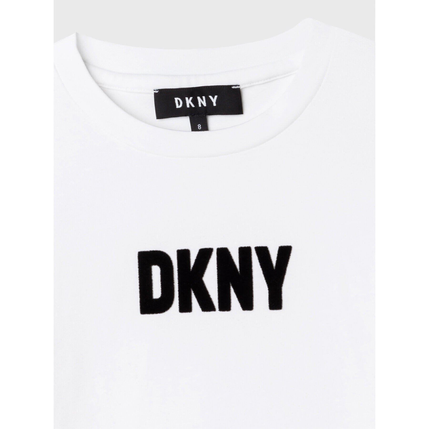 DKNY Bluza D35S32 M Bela Regular Fit - Pepit.si