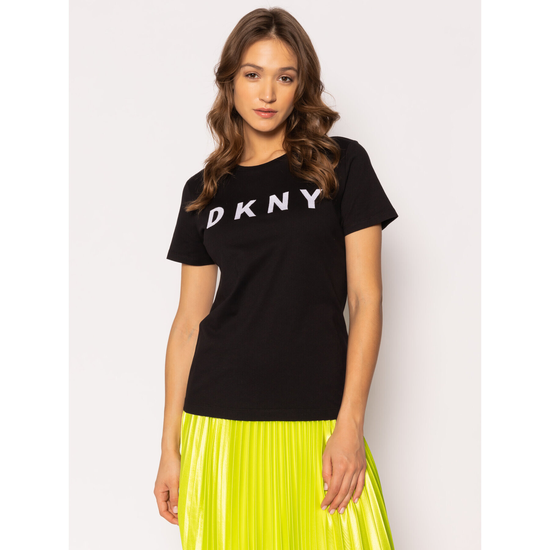 DKNY Majica W3276CNA Črna Regular Fit - Pepit.si