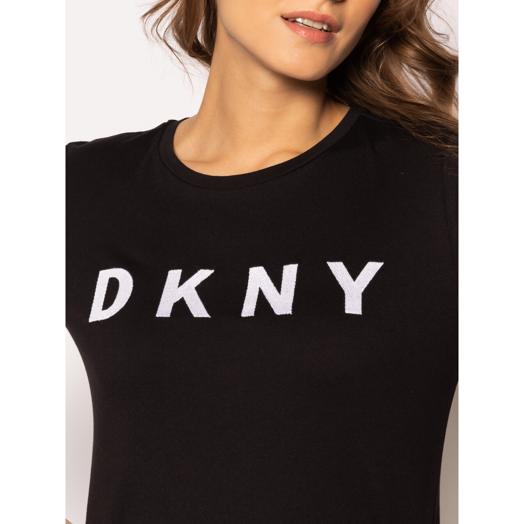 DKNY Majica W3276CNA Črna Regular Fit - Pepit.si