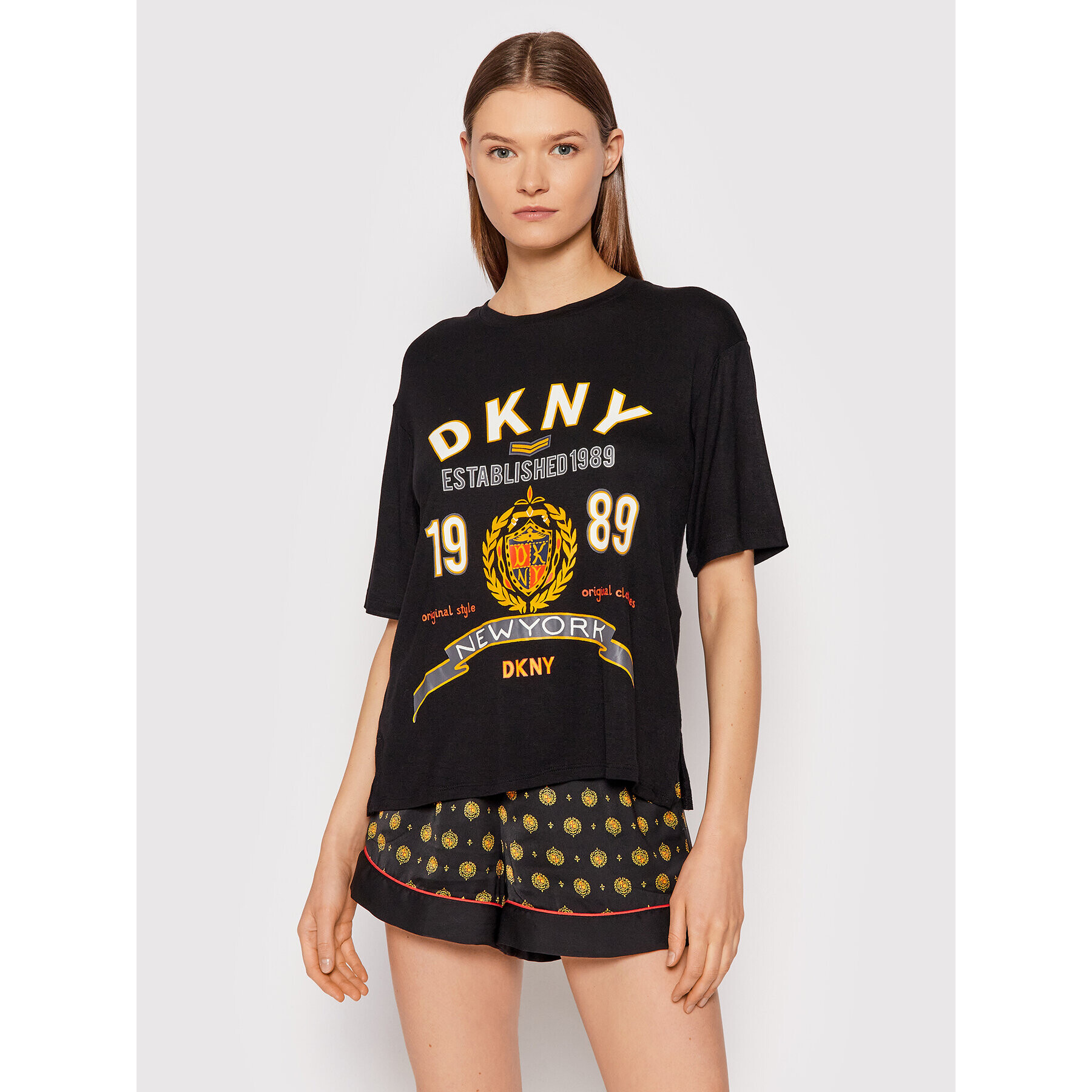 DKNY Pižama YI2822486 Črna - Pepit.si