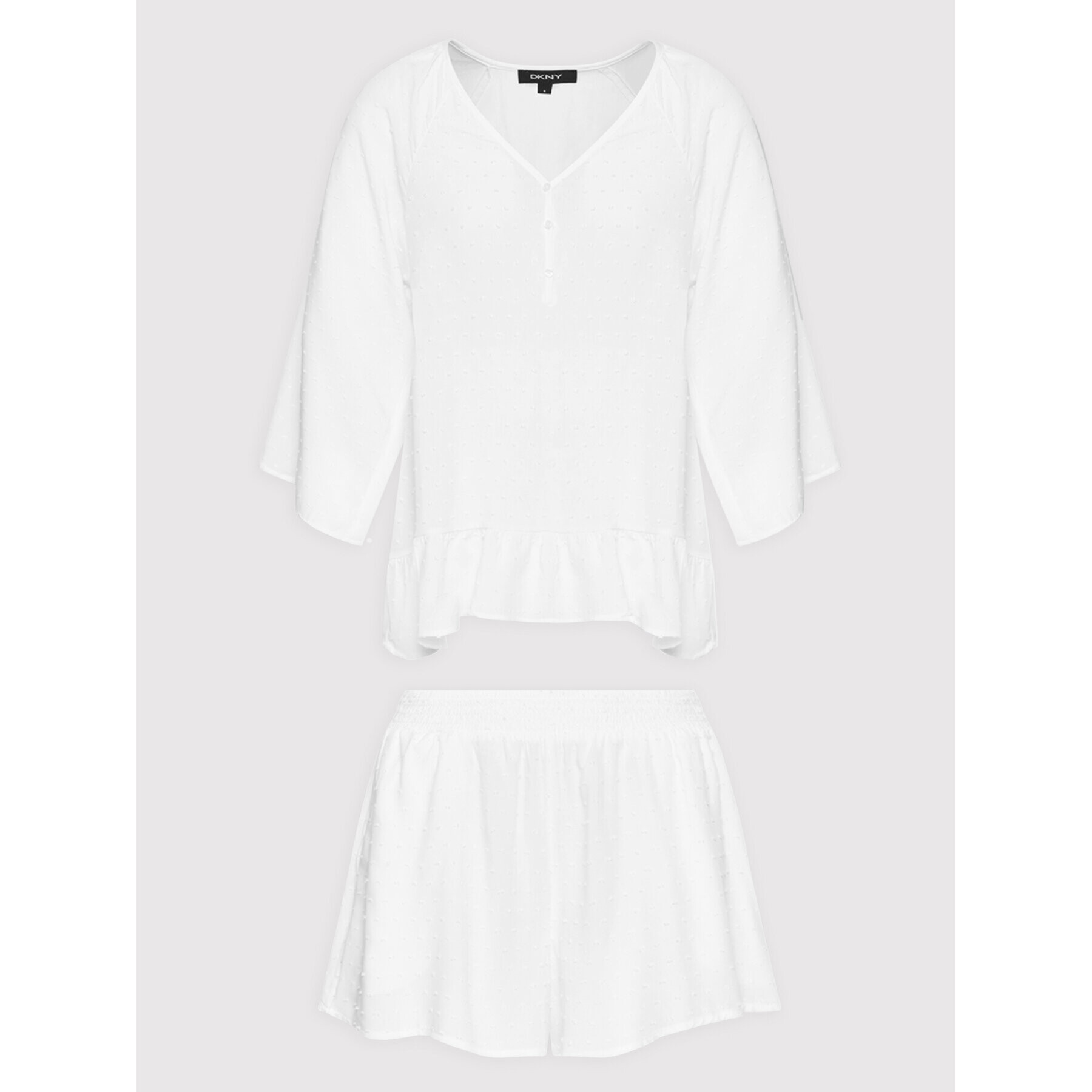 DKNY Pižama YI2822556 Bela Regular Fit - Pepit.si