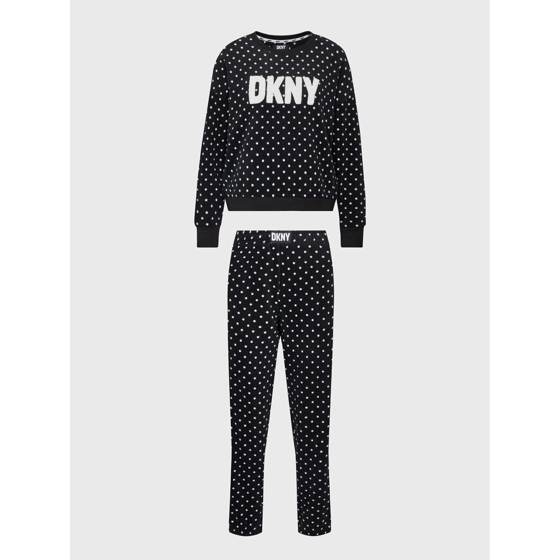 DKNY Pižama YI2822603F Črna Regular Fit - Pepit.si