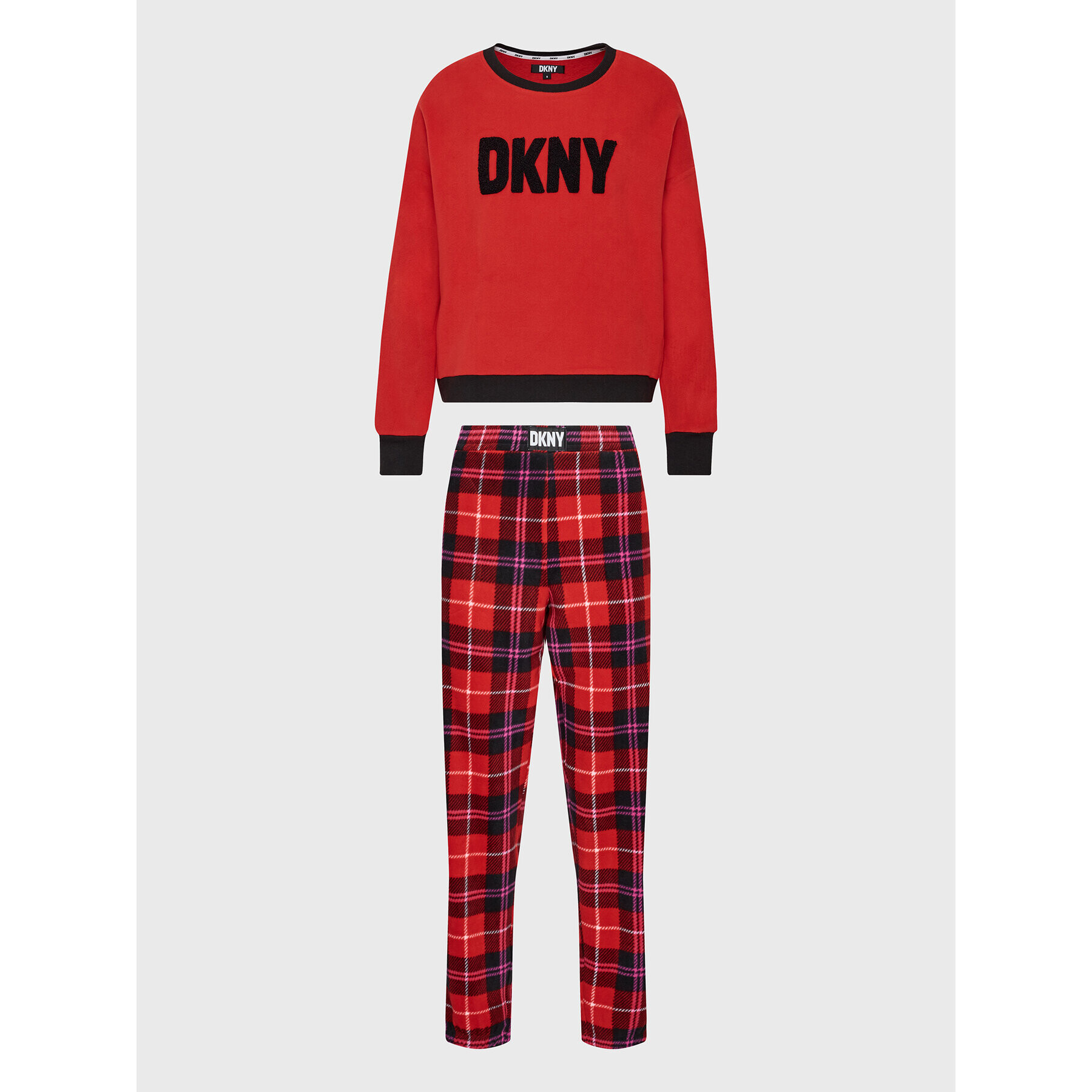 DKNY Pižama YI2822603F Rdeča Regular Fit - Pepit.si