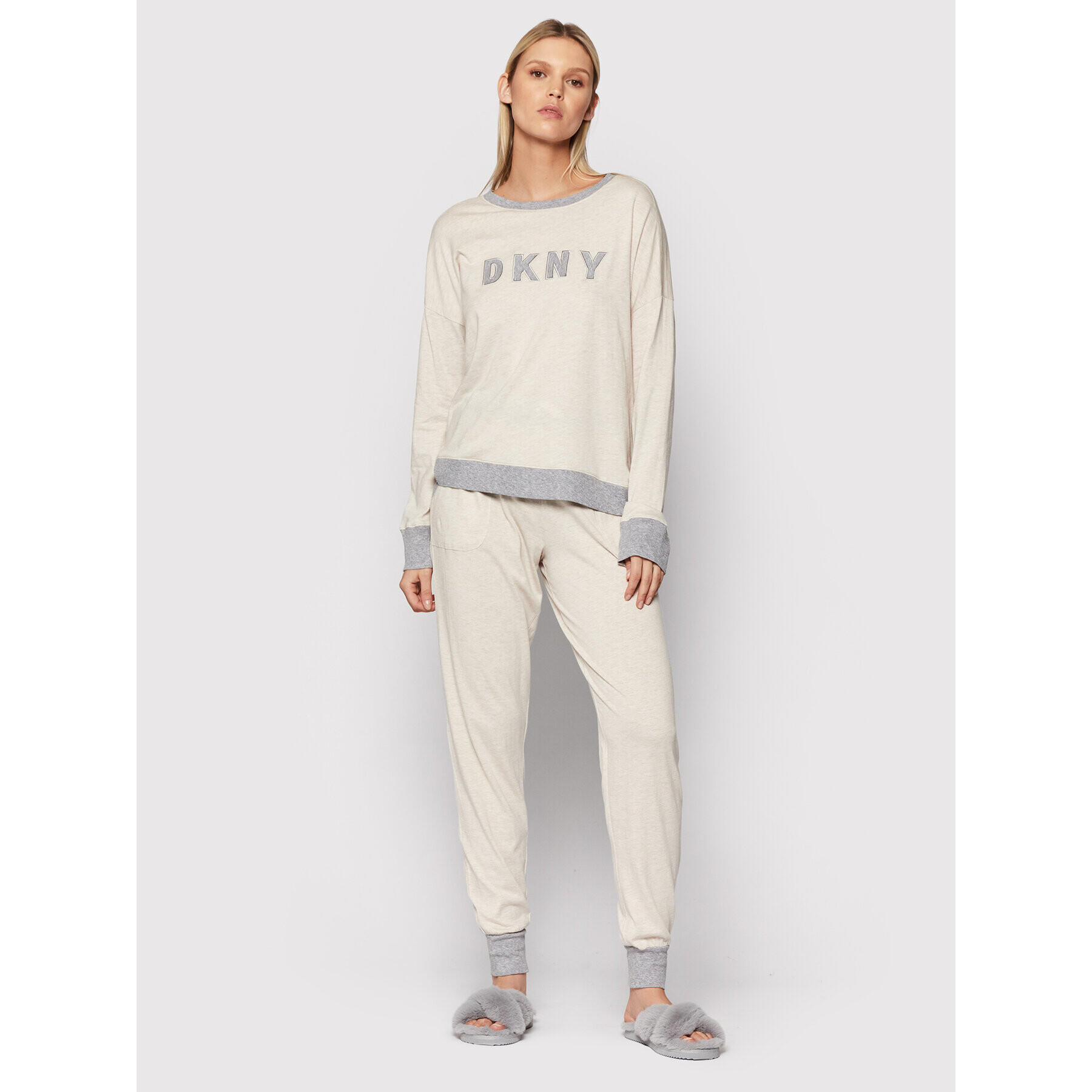 DKNY Pižama YI2919259 Bež - Pepit.si