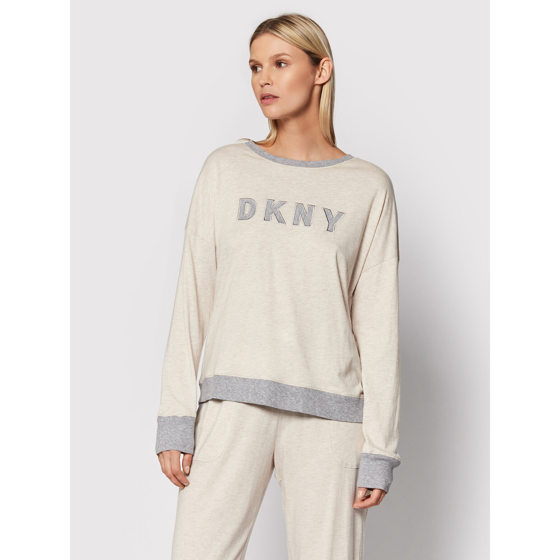 DKNY Pižama YI2919259 Bež - Pepit.si