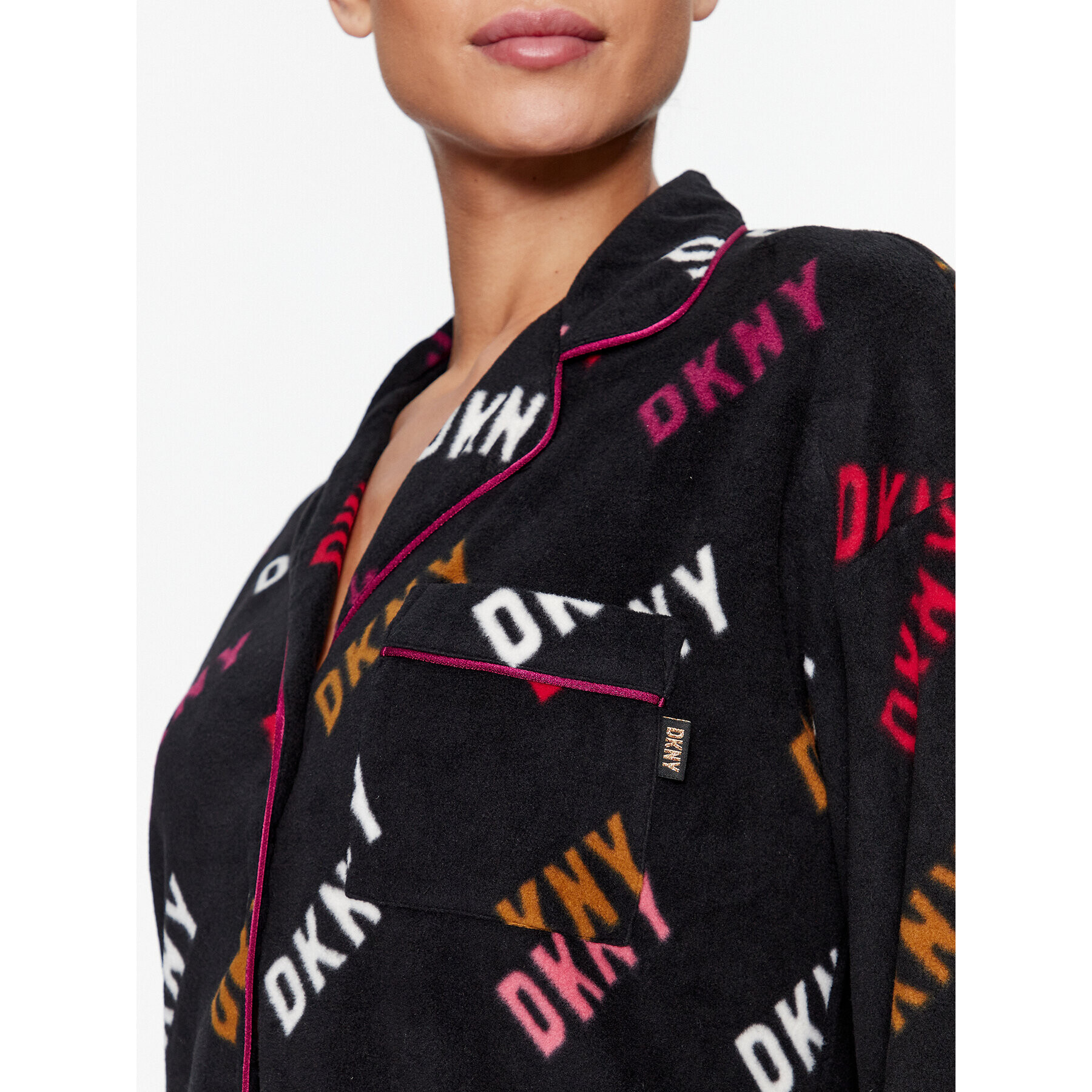 DKNY Pižama YI2922686F Črna Regular Fit - Pepit.si