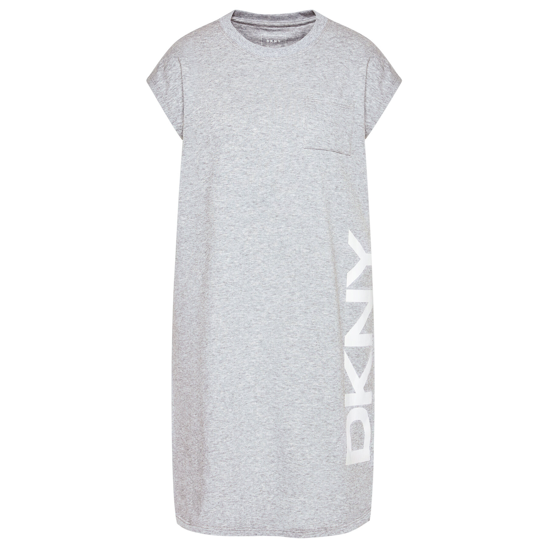 DKNY Pletena obleka P0RD1B2J Siva Regular Fit - Pepit.si