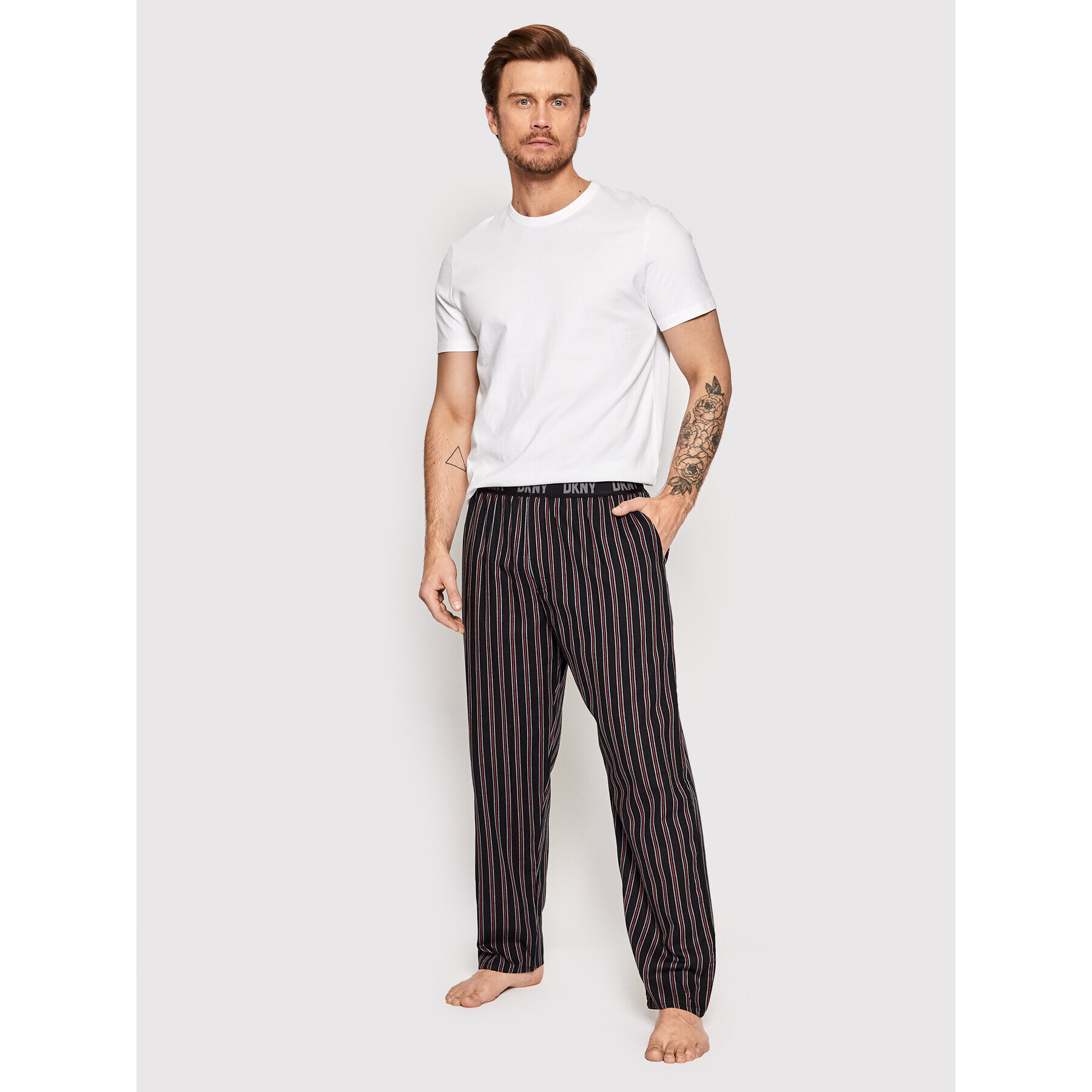 DKNY Spodnji del pižame N5_6794_DKY Črna Relaxed Fit - Pepit.si