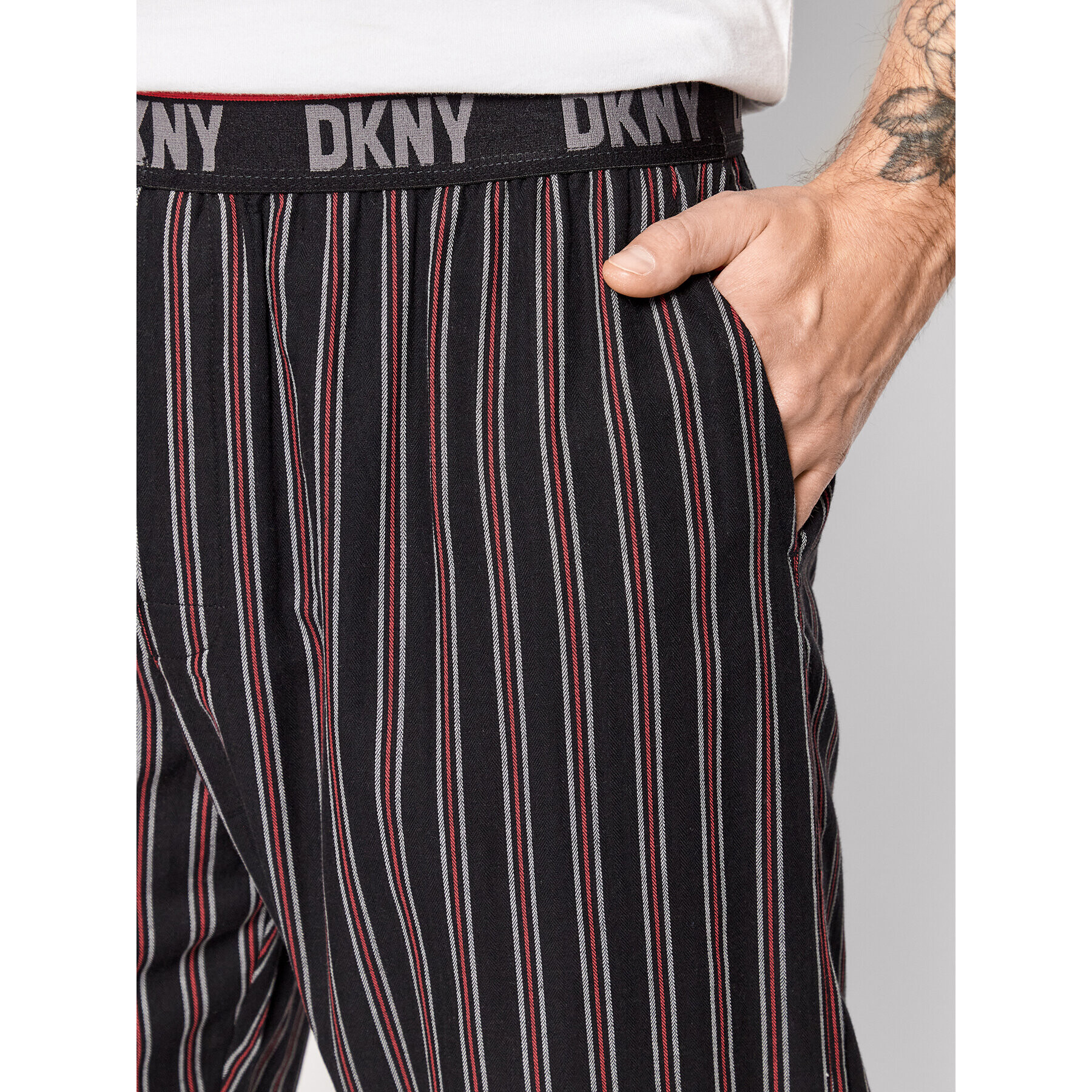 DKNY Spodnji del pižame N5_6794_DKY Črna Relaxed Fit - Pepit.si