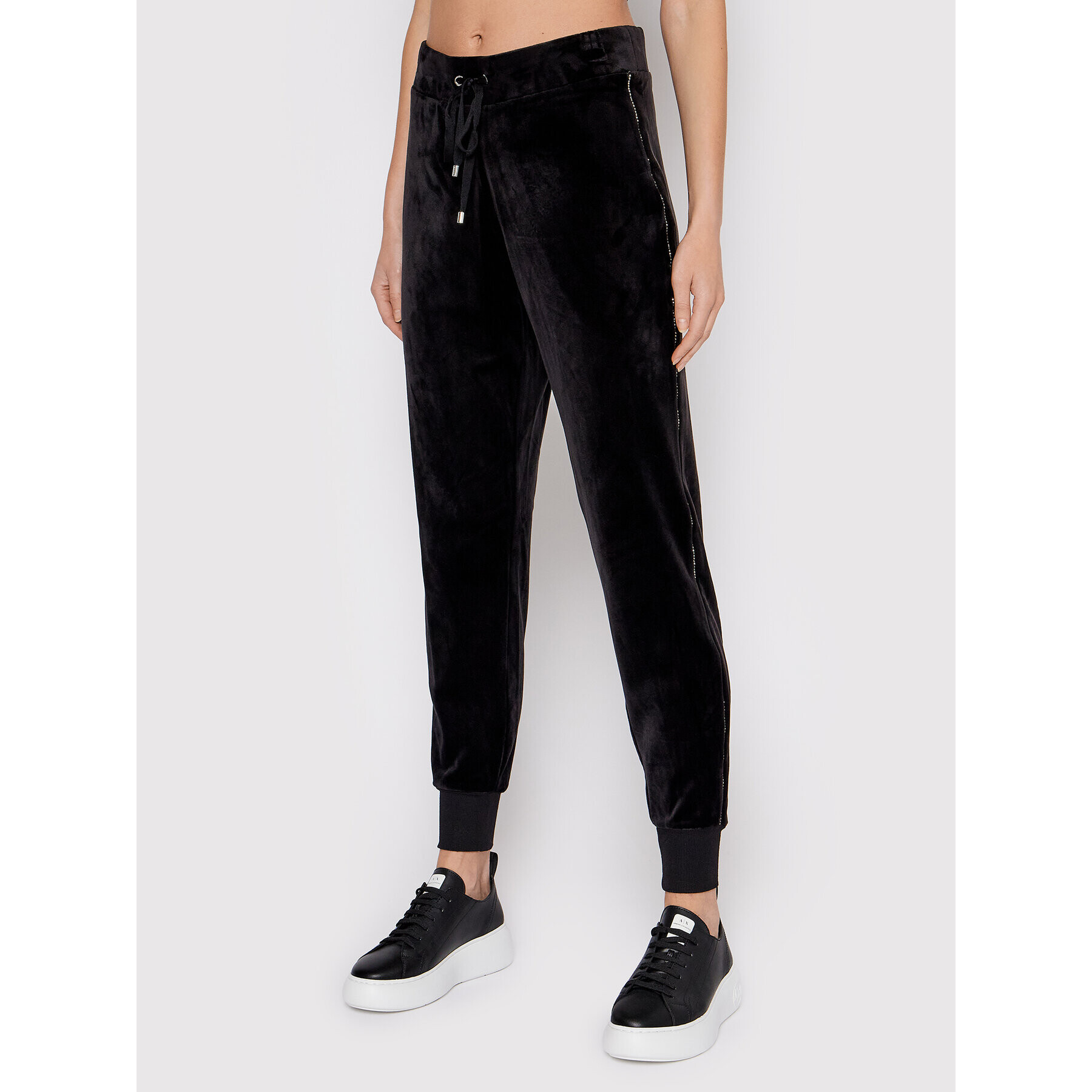 DKNY Spodnji del trenirke P1MFU156 Črna Regular Fit - Pepit.si