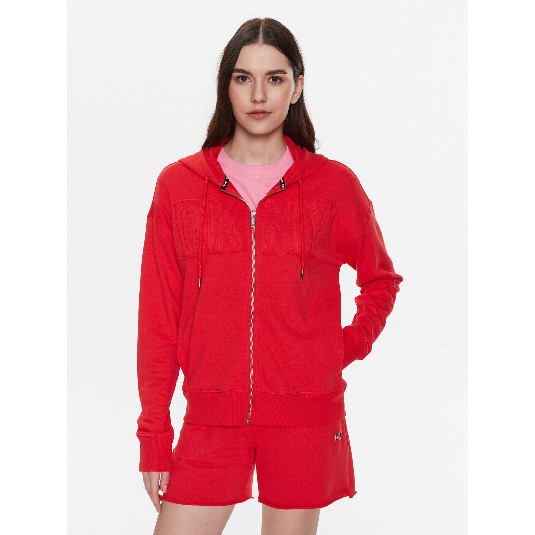 DKNY Sport Jopa DP3J9276 Rdeča Classic Fit - Pepit.si