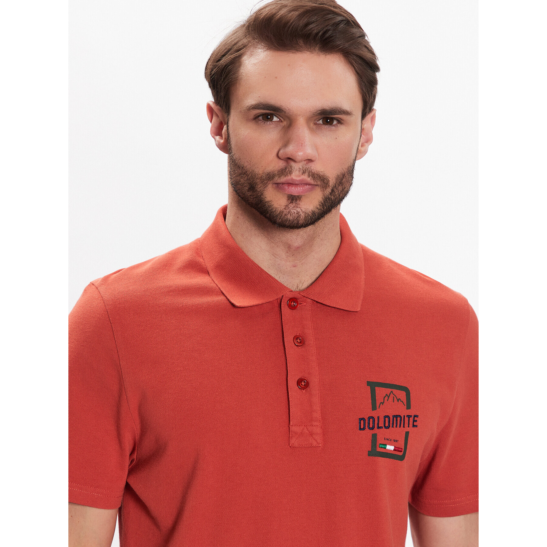 Dolomite Polo majica Dobbiaco 296158-1408 Oranžna Regular Fit - Pepit.si