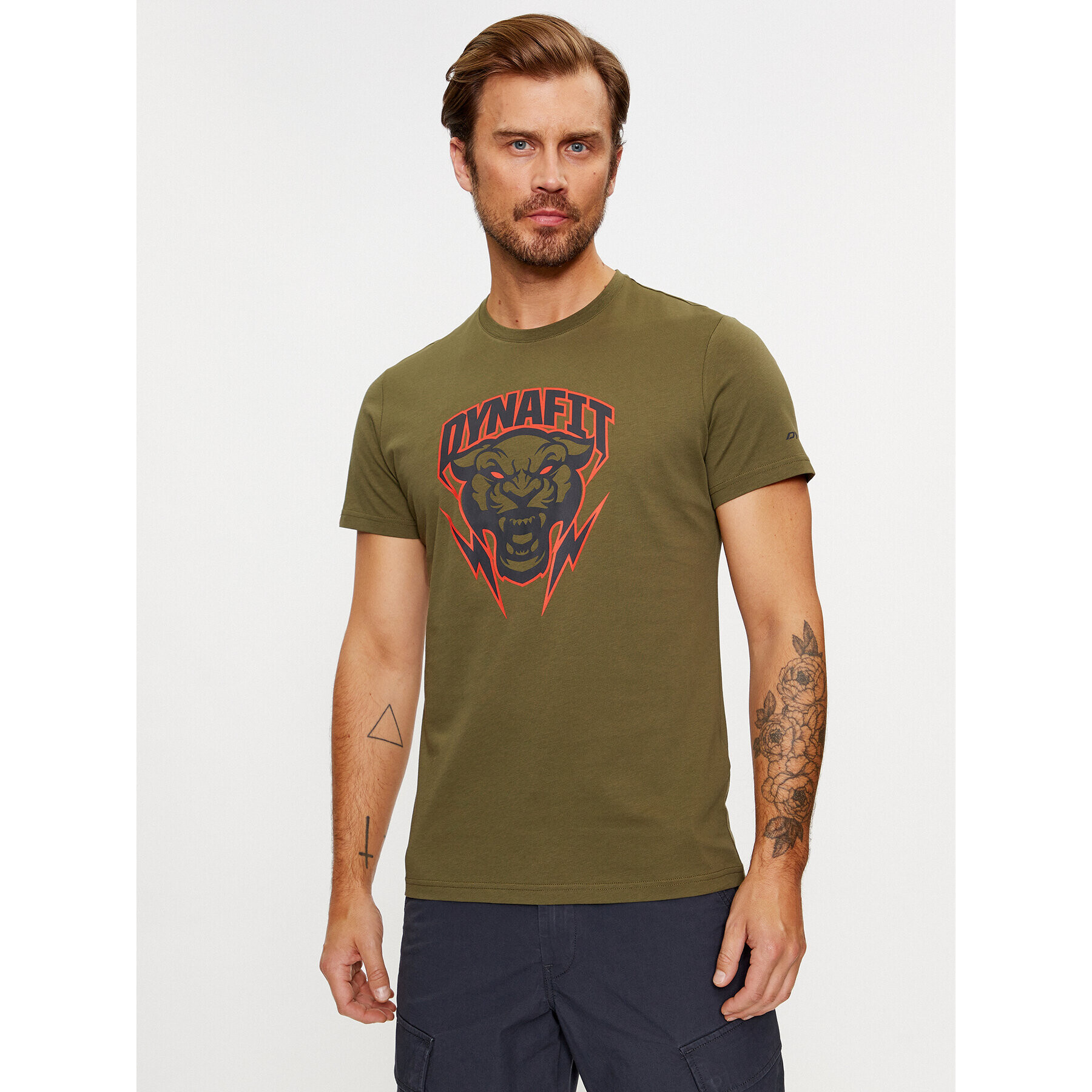 Dynafit Majica Graphic Co M S/S Tee 08-70998 Khaki Regular Fit - Pepit.si