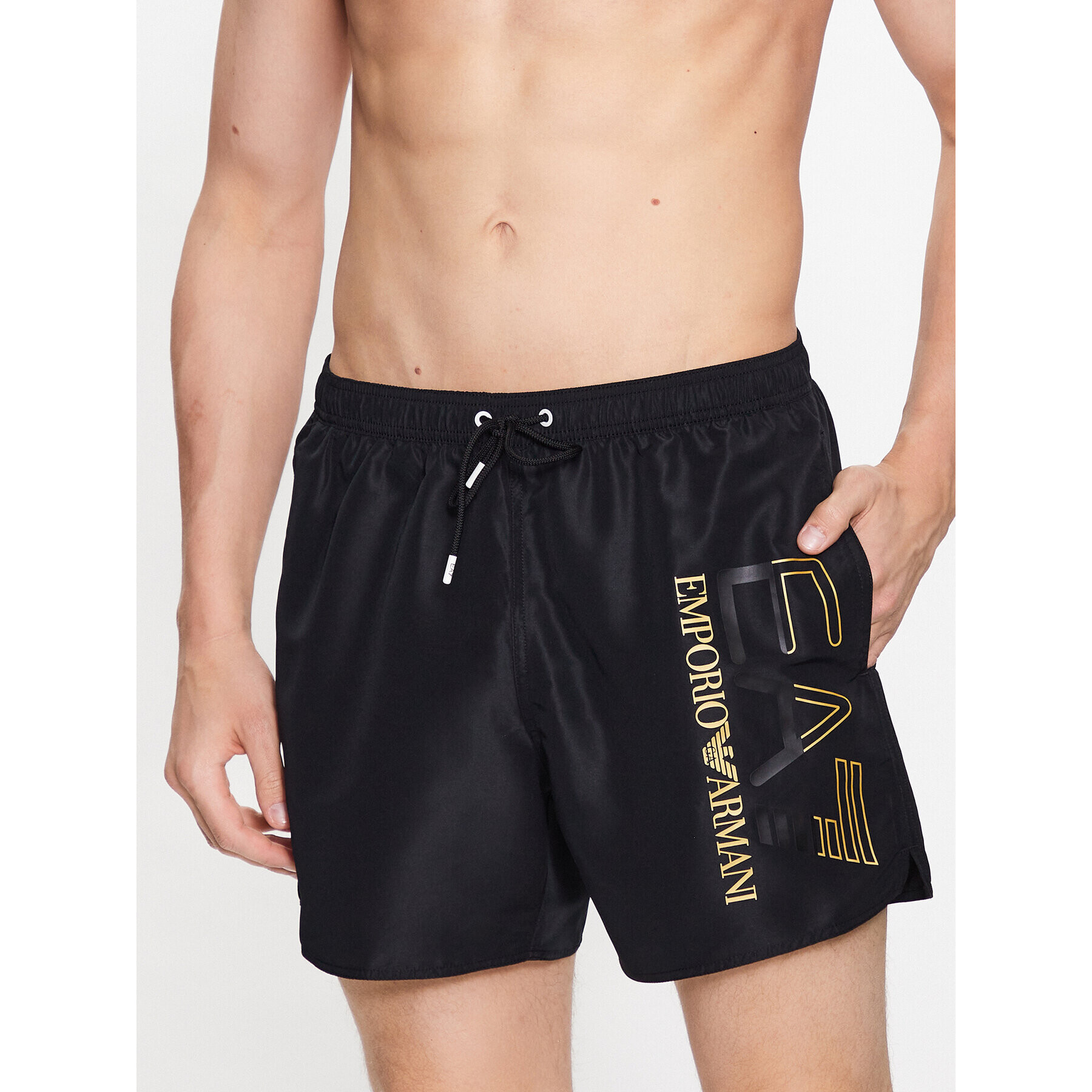 EA7 Emporio Armani Kopalne hlače 902000 3R736 00120 Črna Regular Fit - Pepit.si