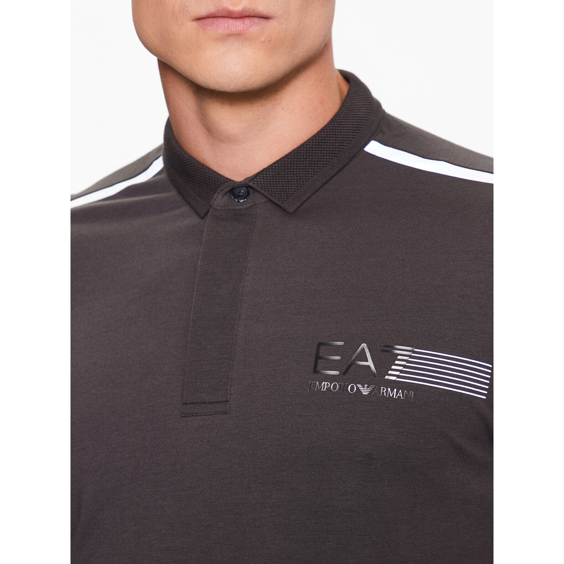 EA7 Emporio Armani Polo majica 3RPF04 PJMAZ 1997 Siva Regular Fit - Pepit.si