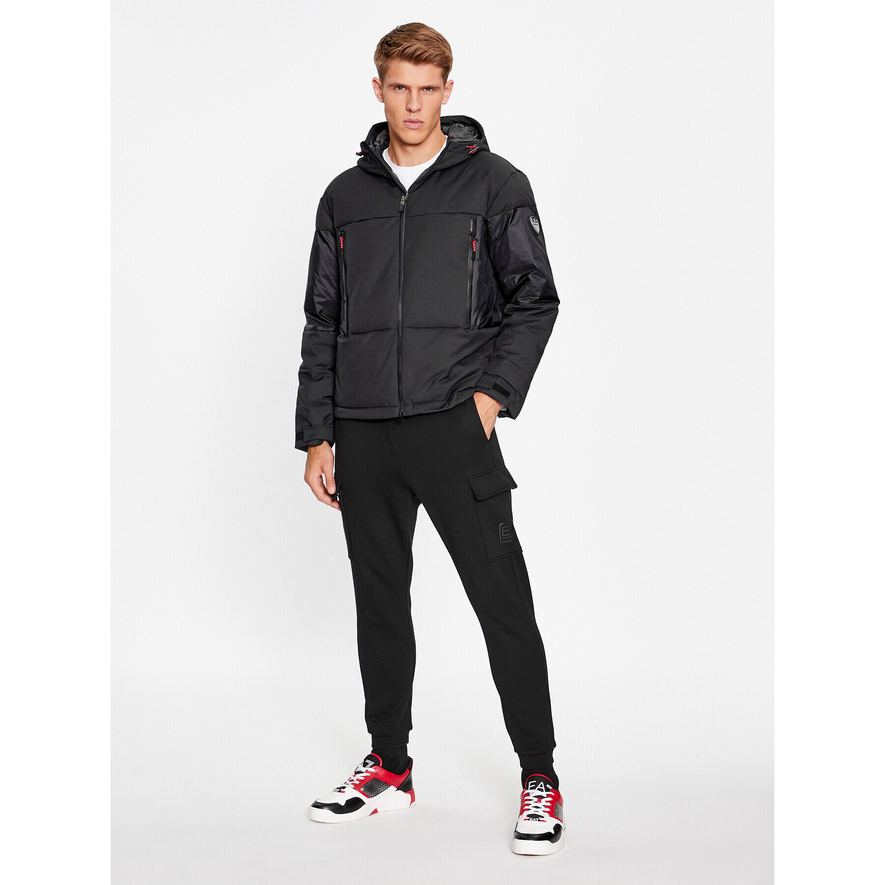 EA7 Emporio Armani Puhovka 6RPB10 PNEEZ 1200 Črna Regular Fit - Pepit.si