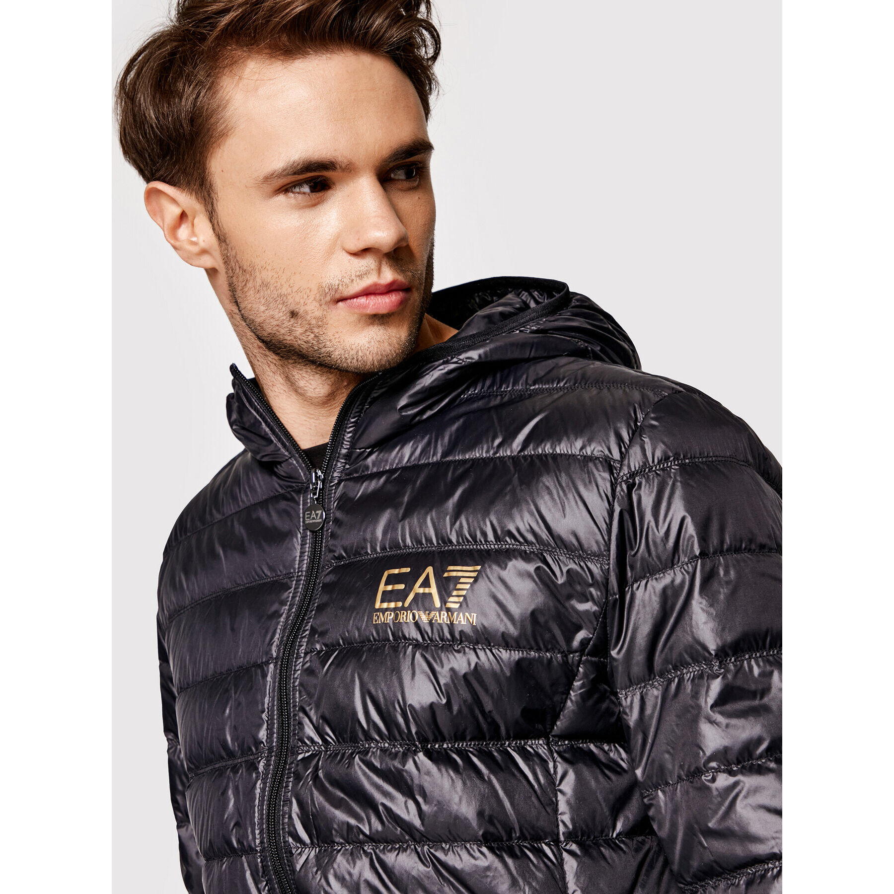 EA7 Emporio Armani Puhovka 8NPB02 PN29Z 0208 Črna Regular Fit - Pepit.si