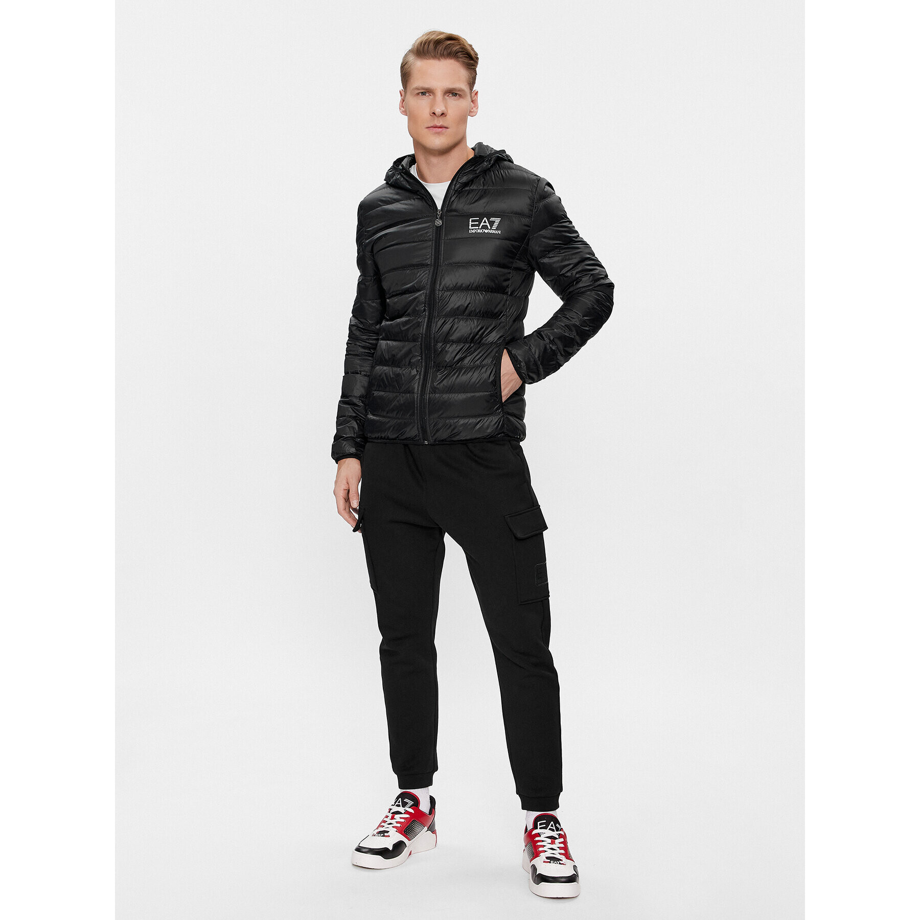 EA7 Emporio Armani Puhovka 8NPB02 PN29Z 1200 Črna Regular Fit - Pepit.si