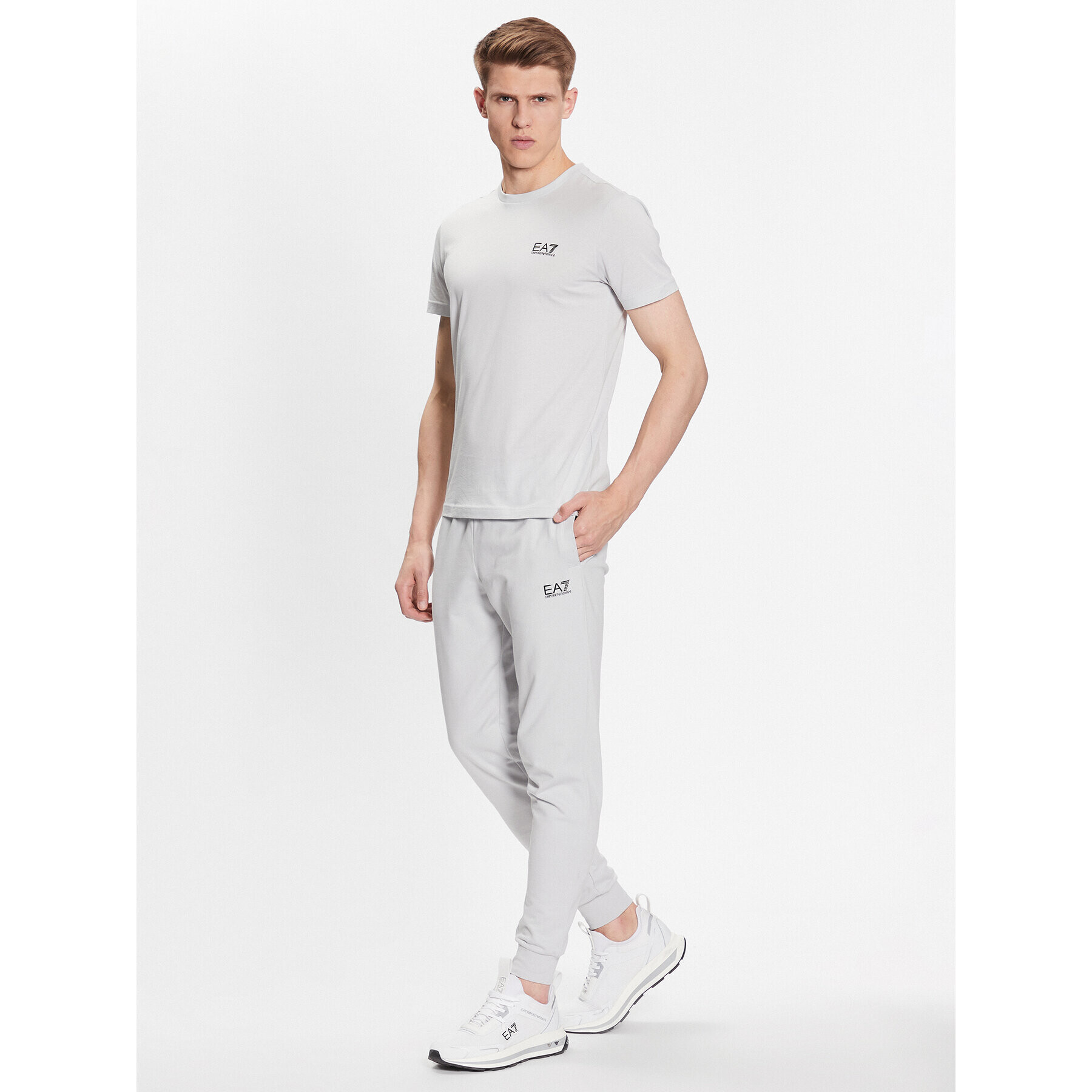 EA7 Emporio Armani Spodnji del trenirke 8NPP53 PJ05Z 1941 Siva Slim Fit - Pepit.si