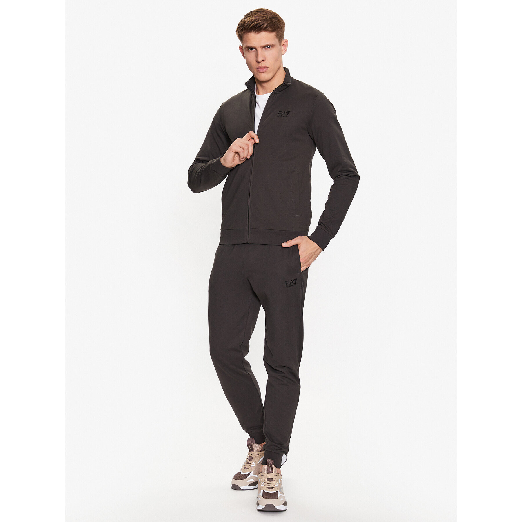 EA7 Emporio Armani Spodnji del trenirke 8NPP53 PJ05Z 1997 Siva Slim Fit - Pepit.si