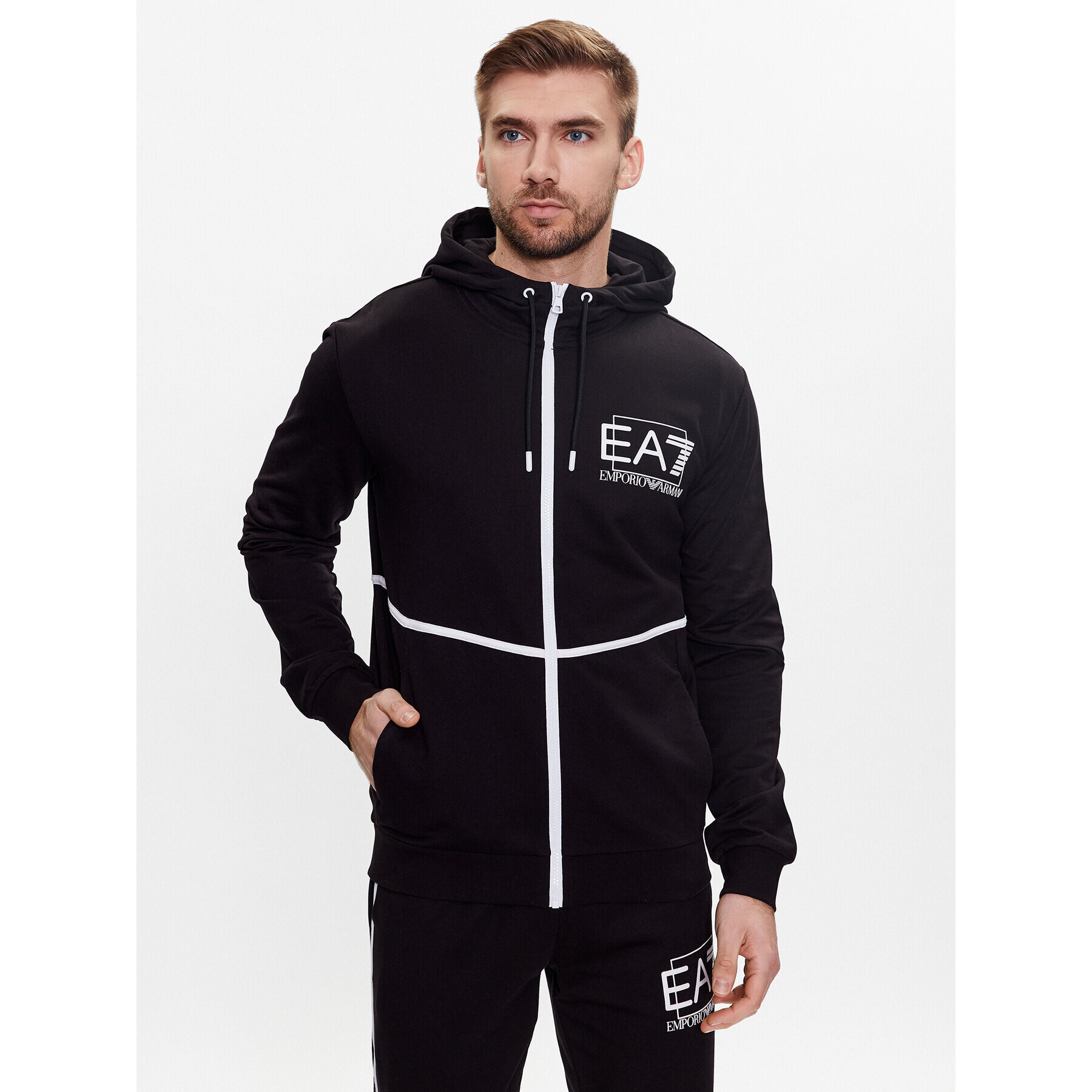 EA7 Emporio Armani Trenirka 3RPV52 PJ05Z 1200 Črna Regular Fit - Pepit.si