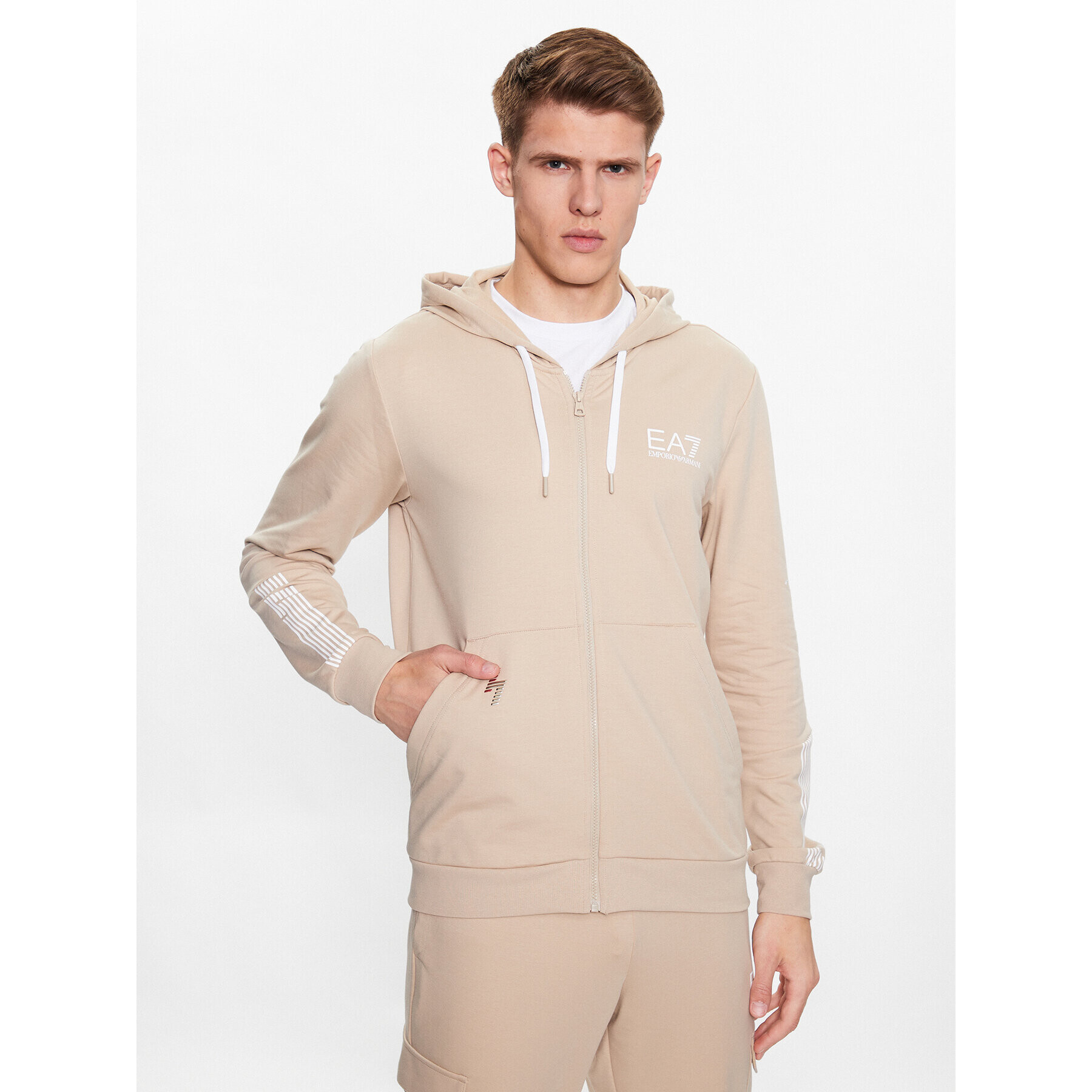 EA7 Emporio Armani Trenirka 3RPV70 PJLIZ 1722 Bež Regular Fit - Pepit.si