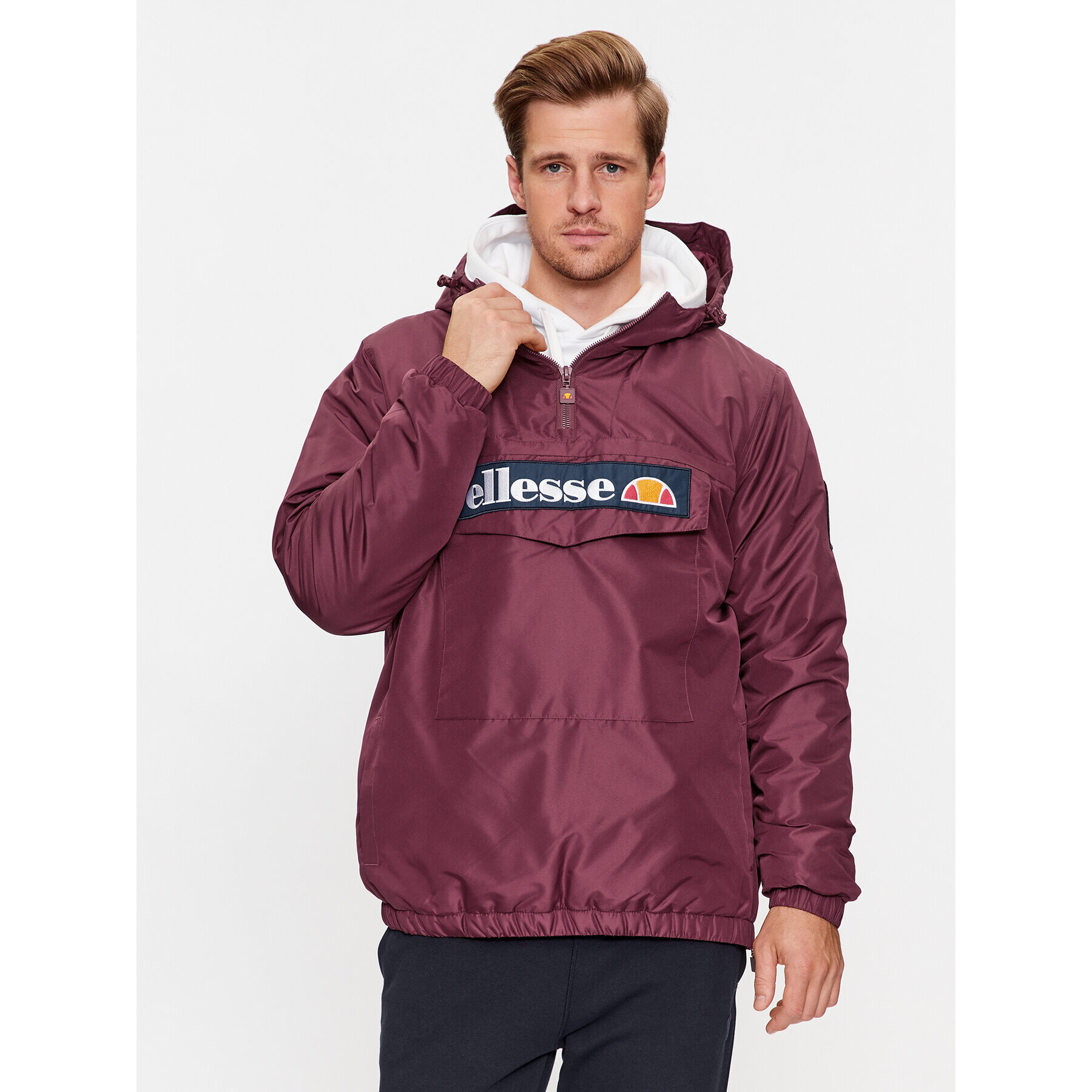 Ellesse Anorak Monterini SHR08149 Bordo rdeča Regular Fit - Pepit.si