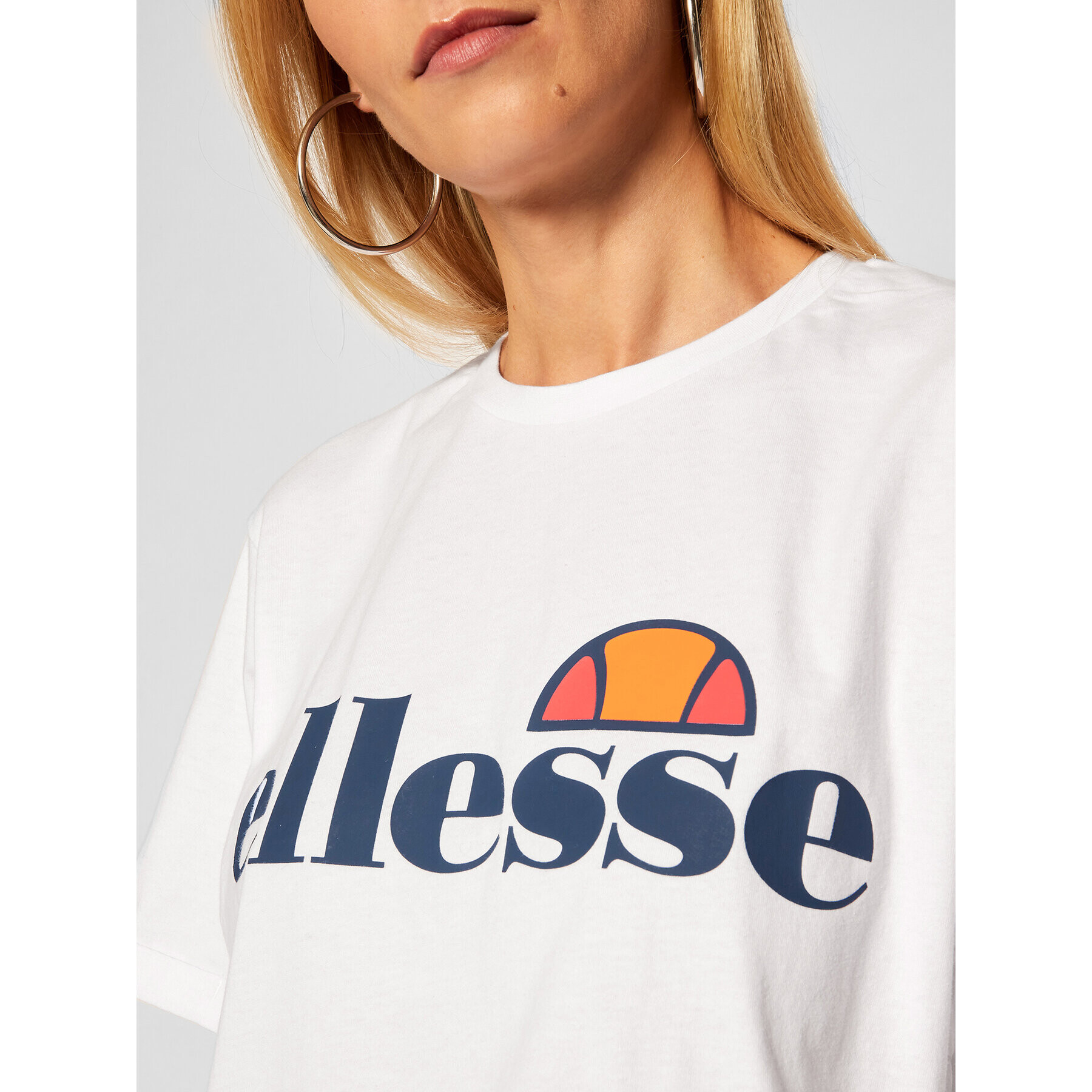 Ellesse Majica Alberta SGS04484 Bela Cropped Fit - Pepit.si