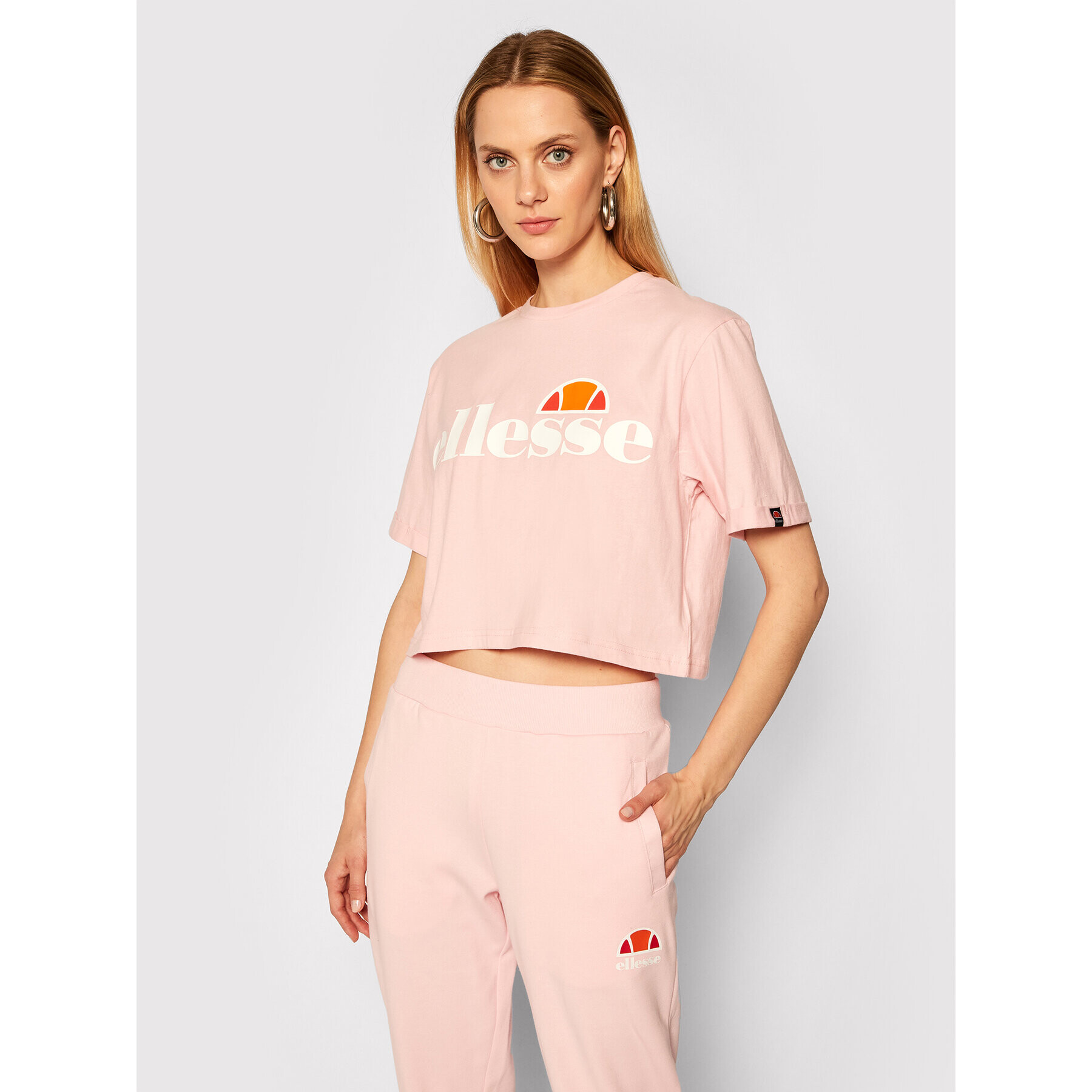 Ellesse Majica Alberta SGS04484 Roza Cropped Fit - Pepit.si