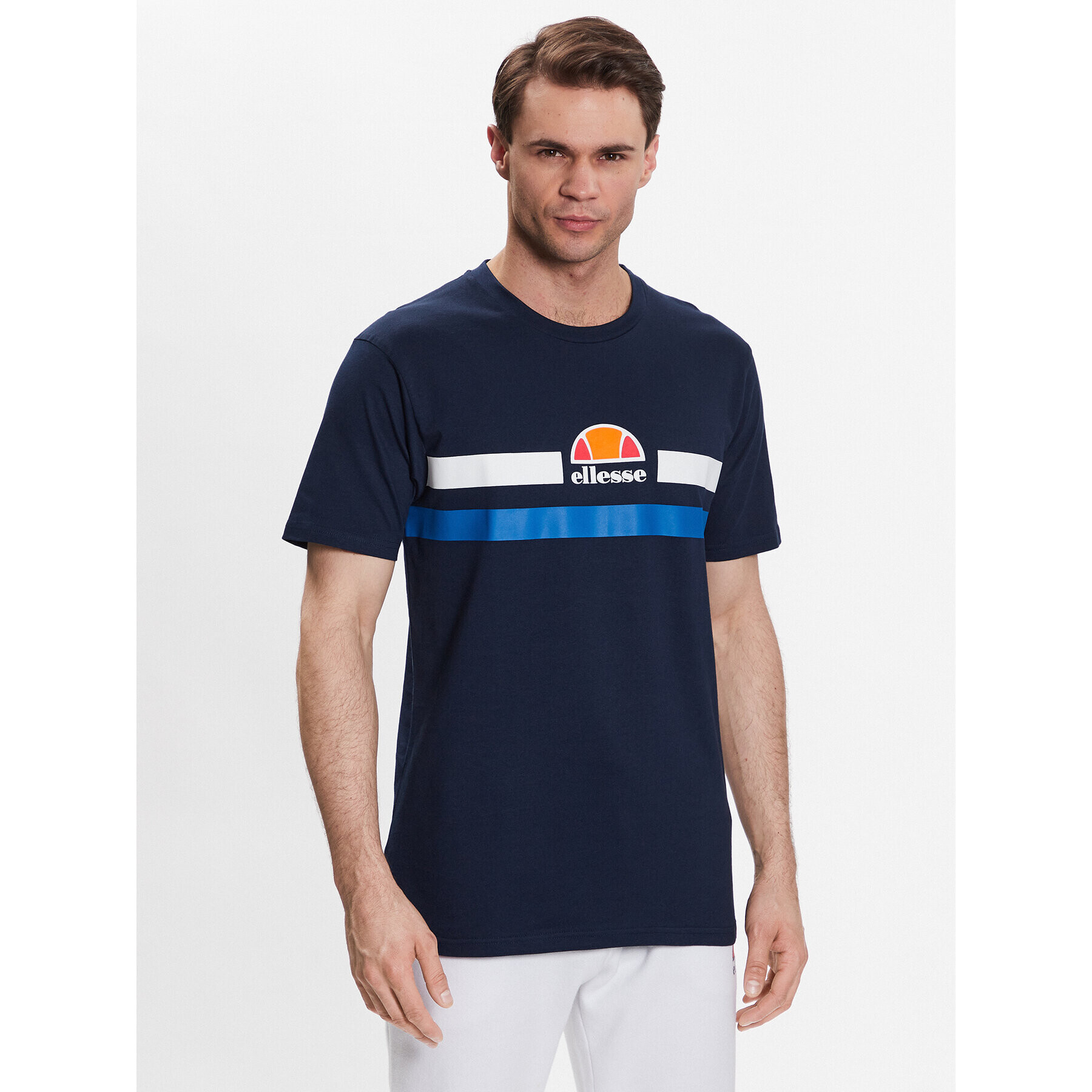 Ellesse Majica Aprel SHR06453 Mornarsko modra Regular Fit - Pepit.si