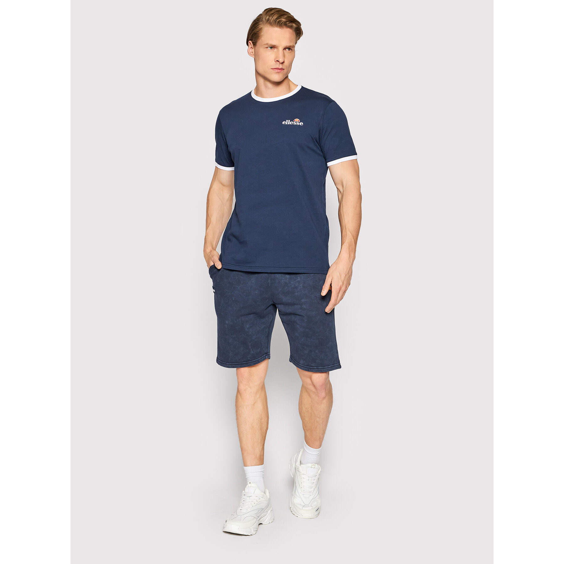 Ellesse Majica Meduno SHL10164 Mornarsko modra Regular Fit - Pepit.si