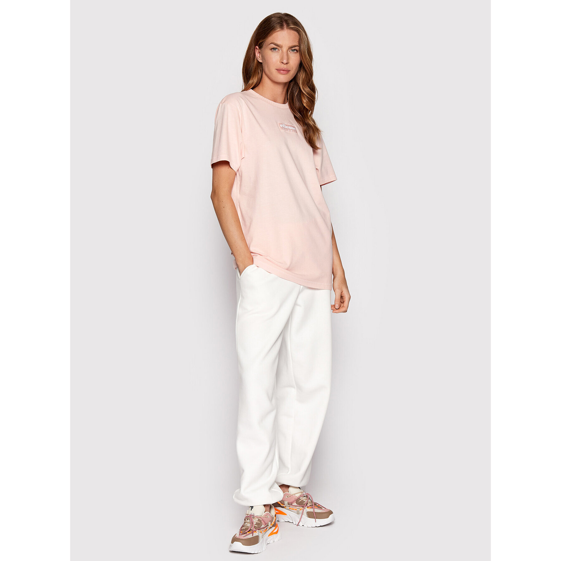 Ellesse Majica Stampato SGN15188 Roza Relaxed Fit - Pepit.si