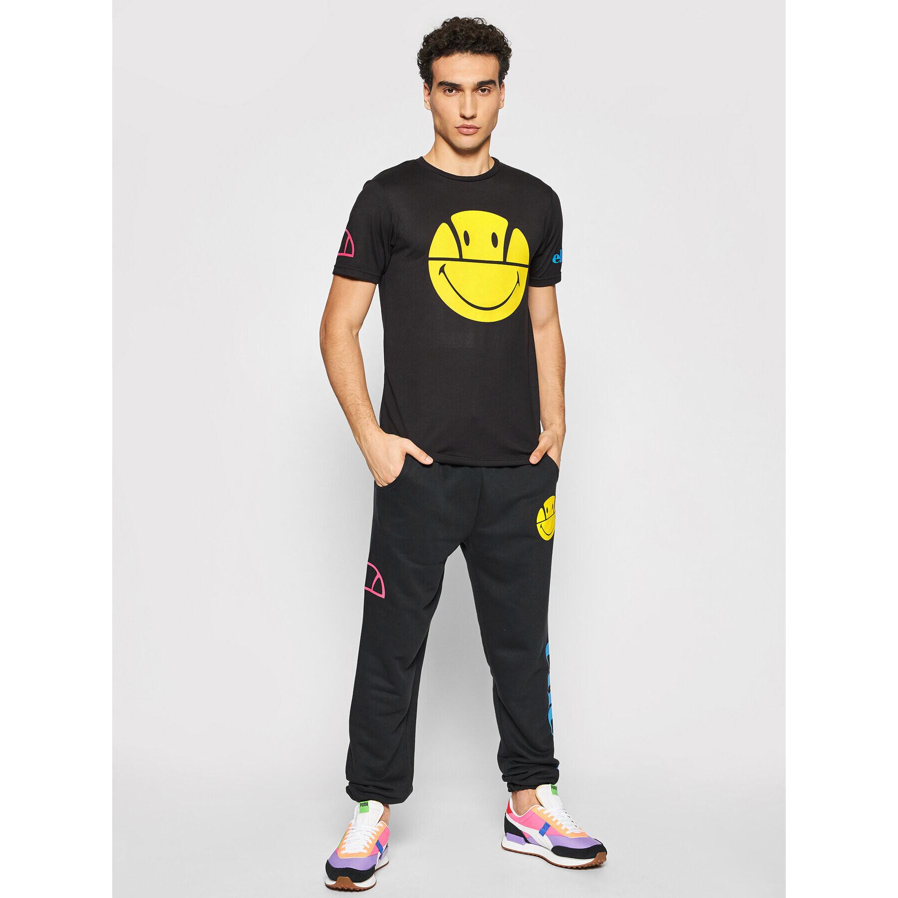 Ellesse Majica Unisex SMILEY Preasuro Tee SML13079 Siva Regular Fit - Pepit.si