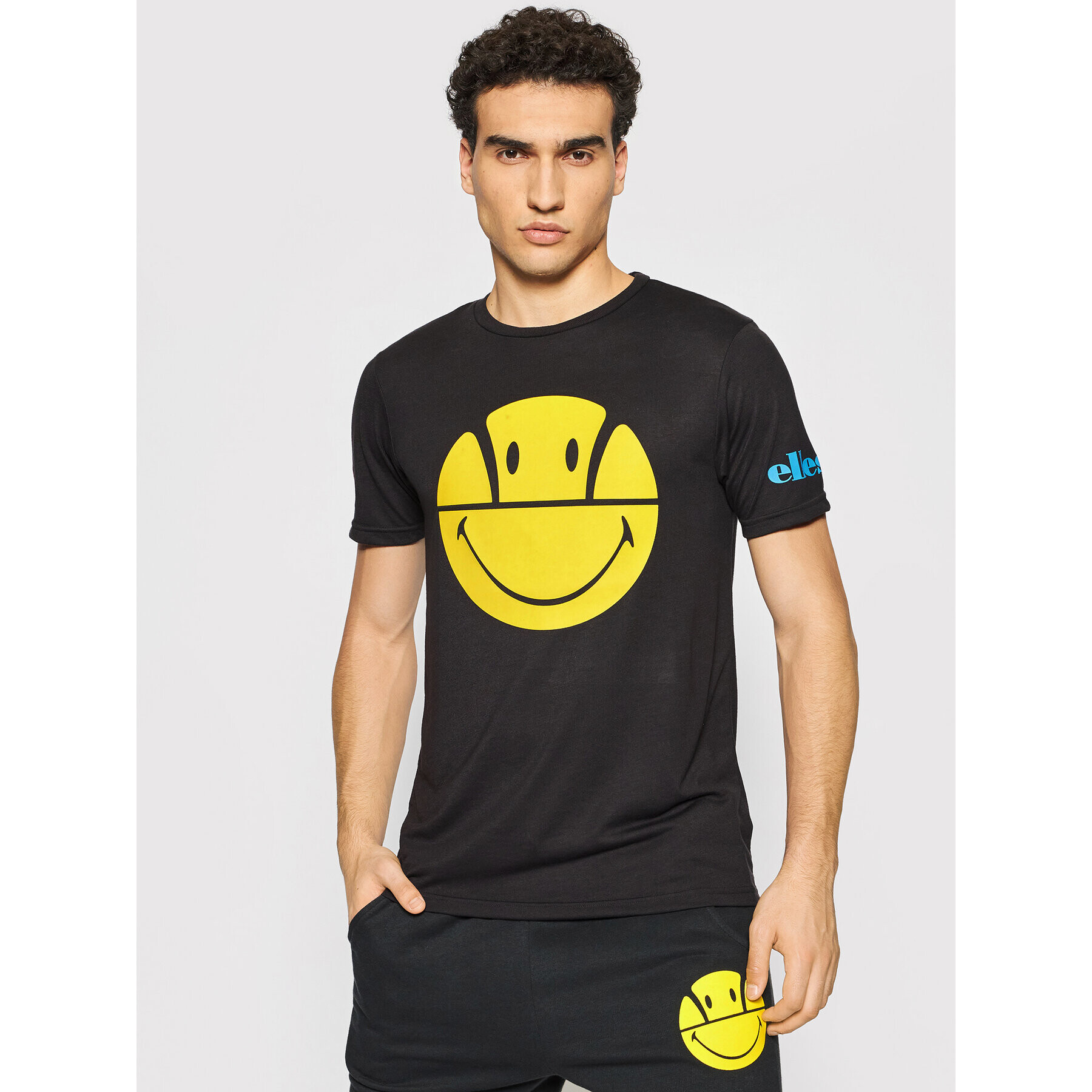 Ellesse Majica Unisex SMILEY Preasuro Tee SML13079 Siva Regular Fit - Pepit.si