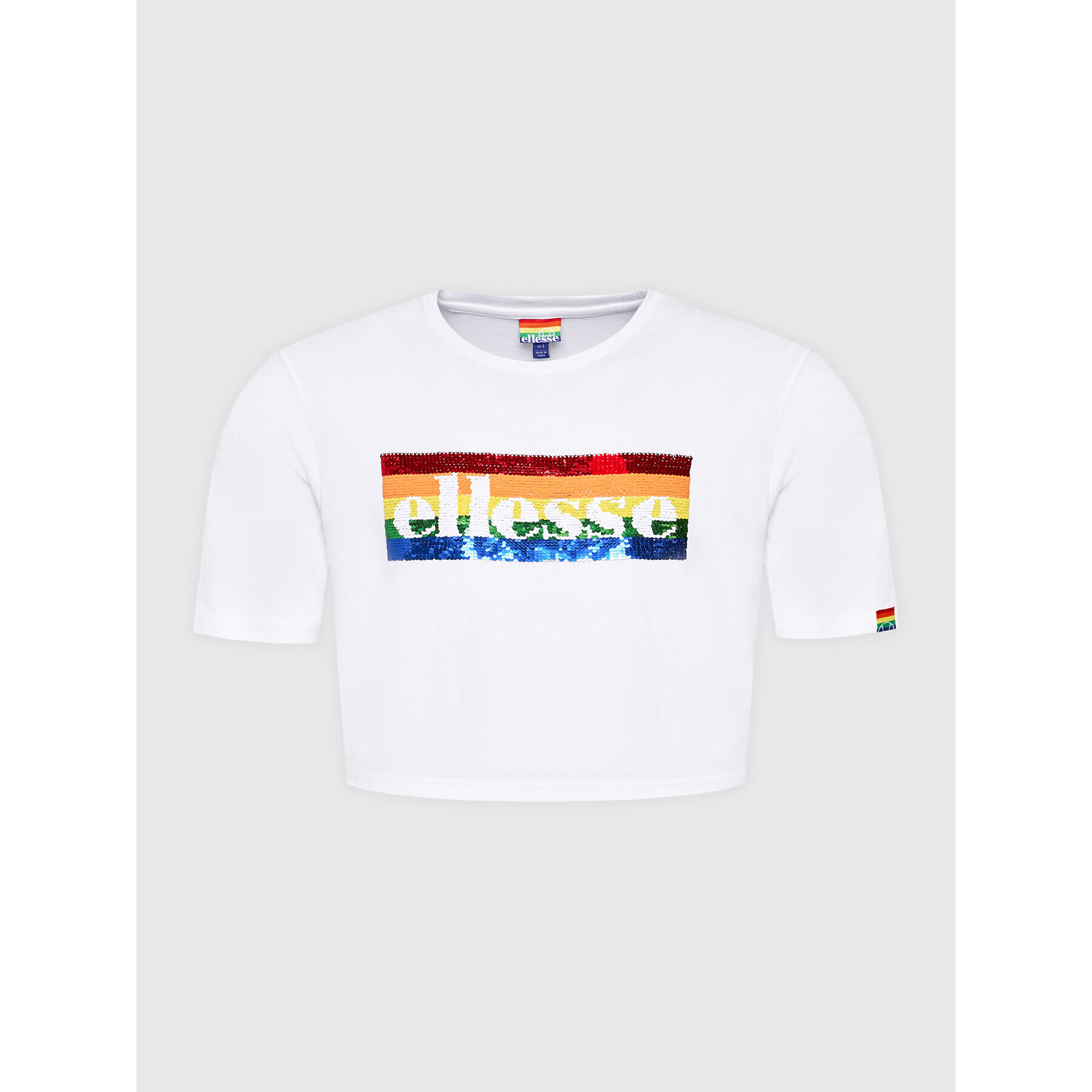 Ellesse Majica Unisex Unicorn SHN15708 Bela Loose Fit - Pepit.si