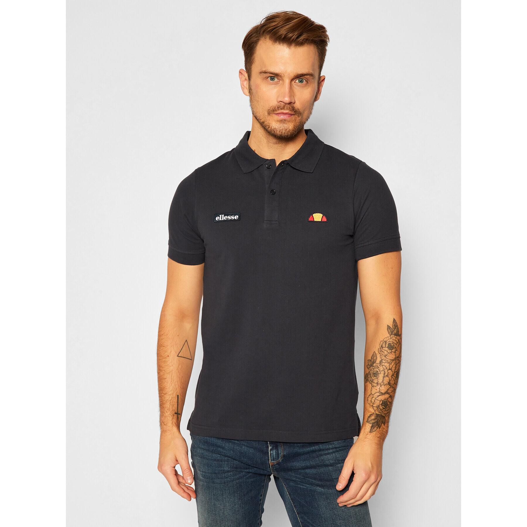 Ellesse Polo majica Montura SHS04475 Mornarsko modra Regular Fit - Pepit.si