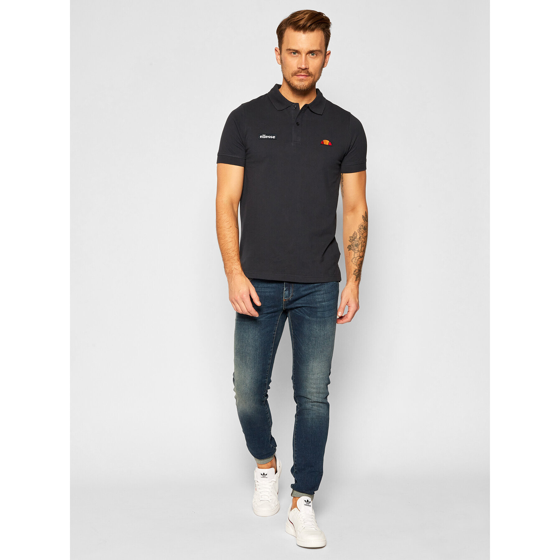 Ellesse Polo majica Montura SHS04475 Mornarsko modra Regular Fit - Pepit.si