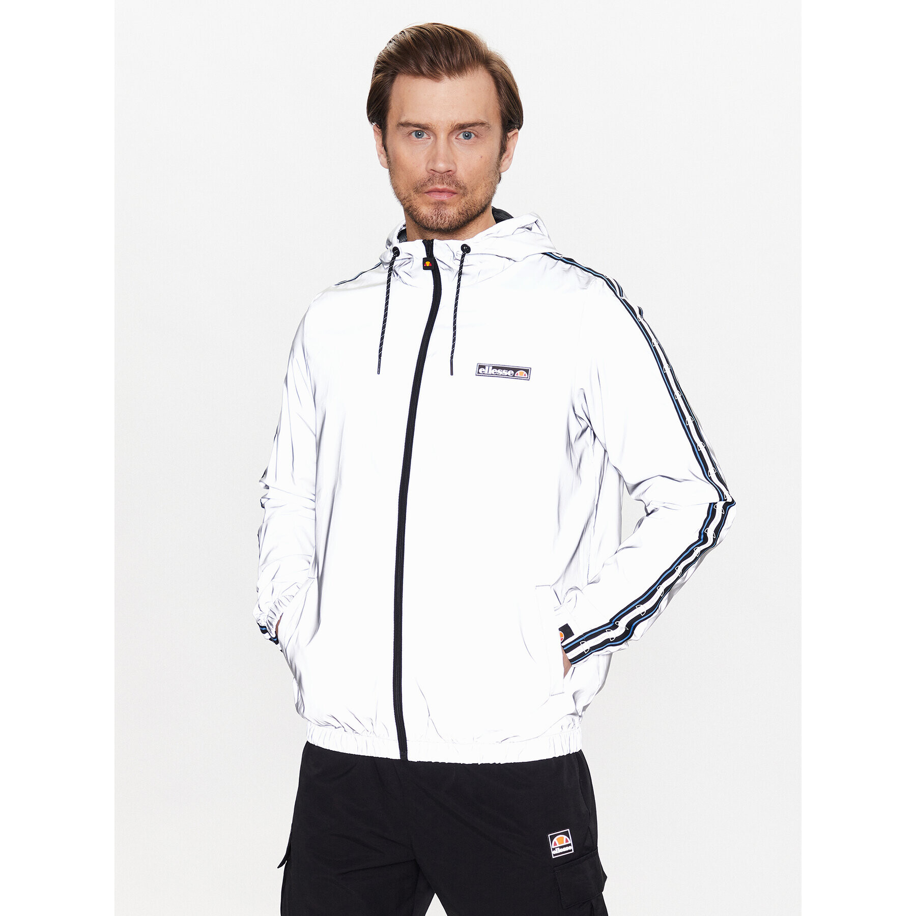 Ellesse Prehodna jakna Landorus SHR17996 Srebrna Regular Fit - Pepit.si